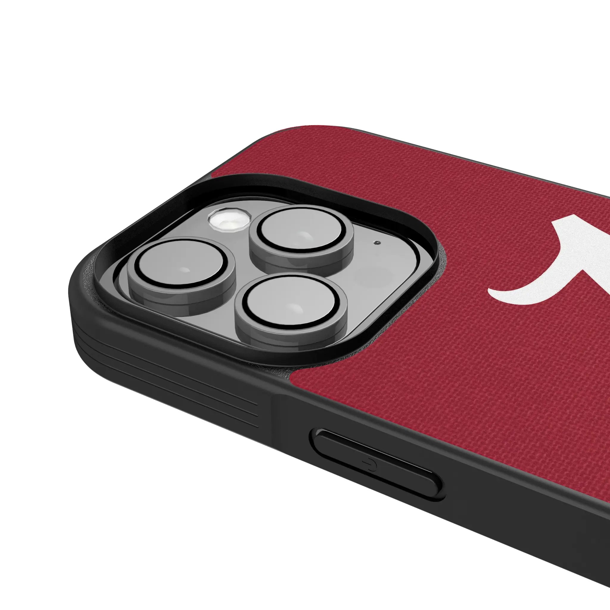 University of Alabama Crimson Tide Script A Personalized Stripe iPhone Bump Phone Case for Apple iPhone - Detail