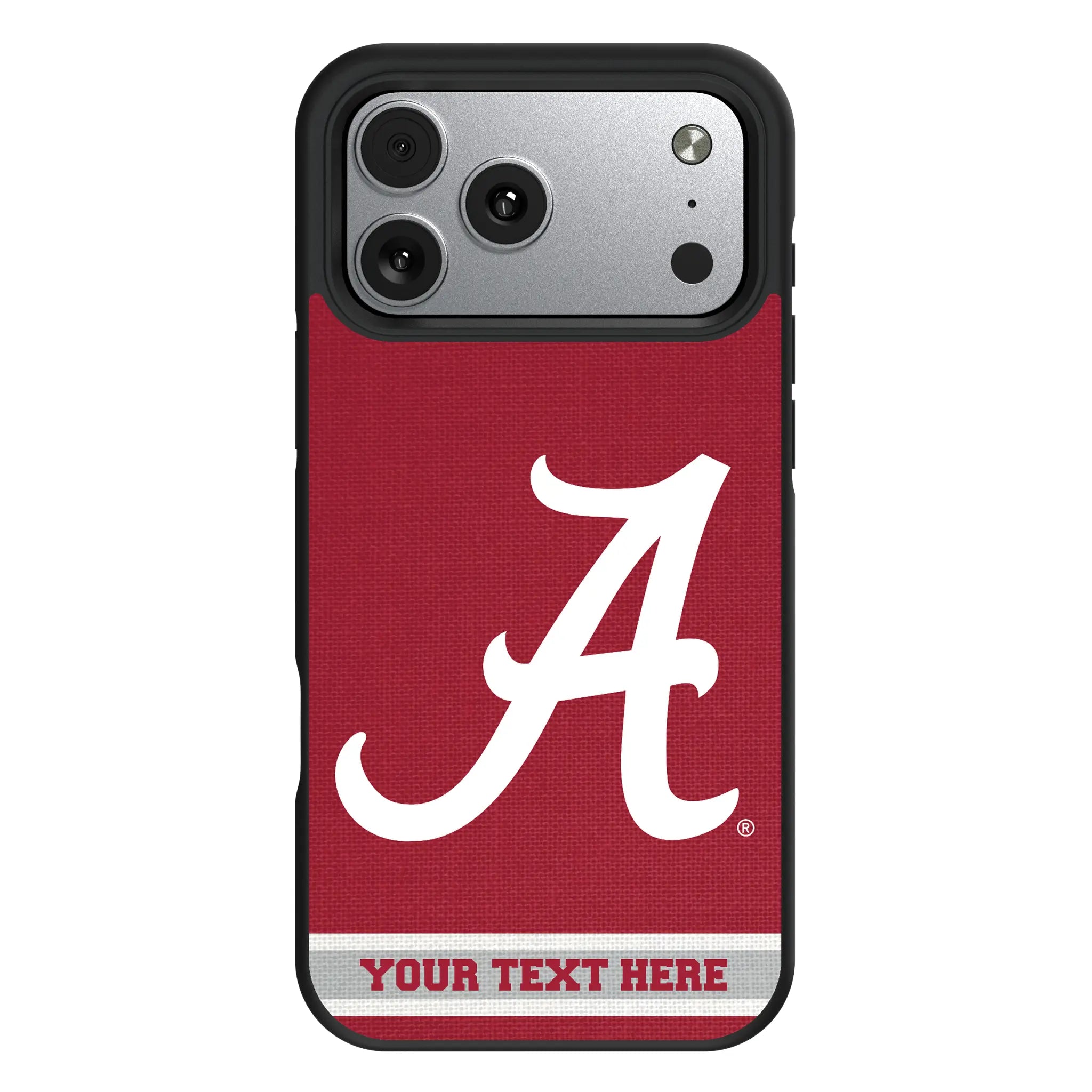 University of Alabama Crimson Tide Script A Personalized Stripe iPhone Bump Phone Case for Apple iPhone#Device_iPhone 17 Pro Max