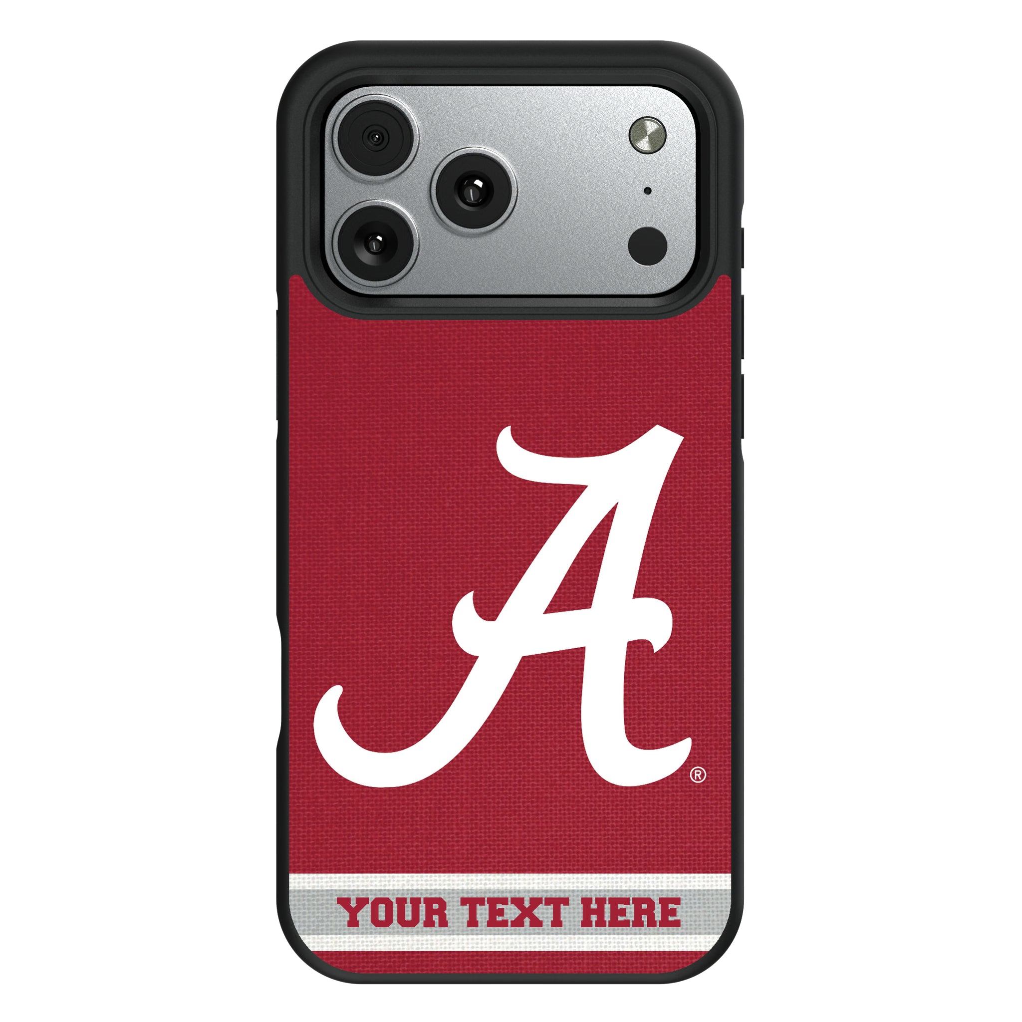 University of Alabama Crimson Tide Script A Personalized Stripe iPhone Bump Phone Case for Apple iPhone#Device_iPhone 17 Pro Max