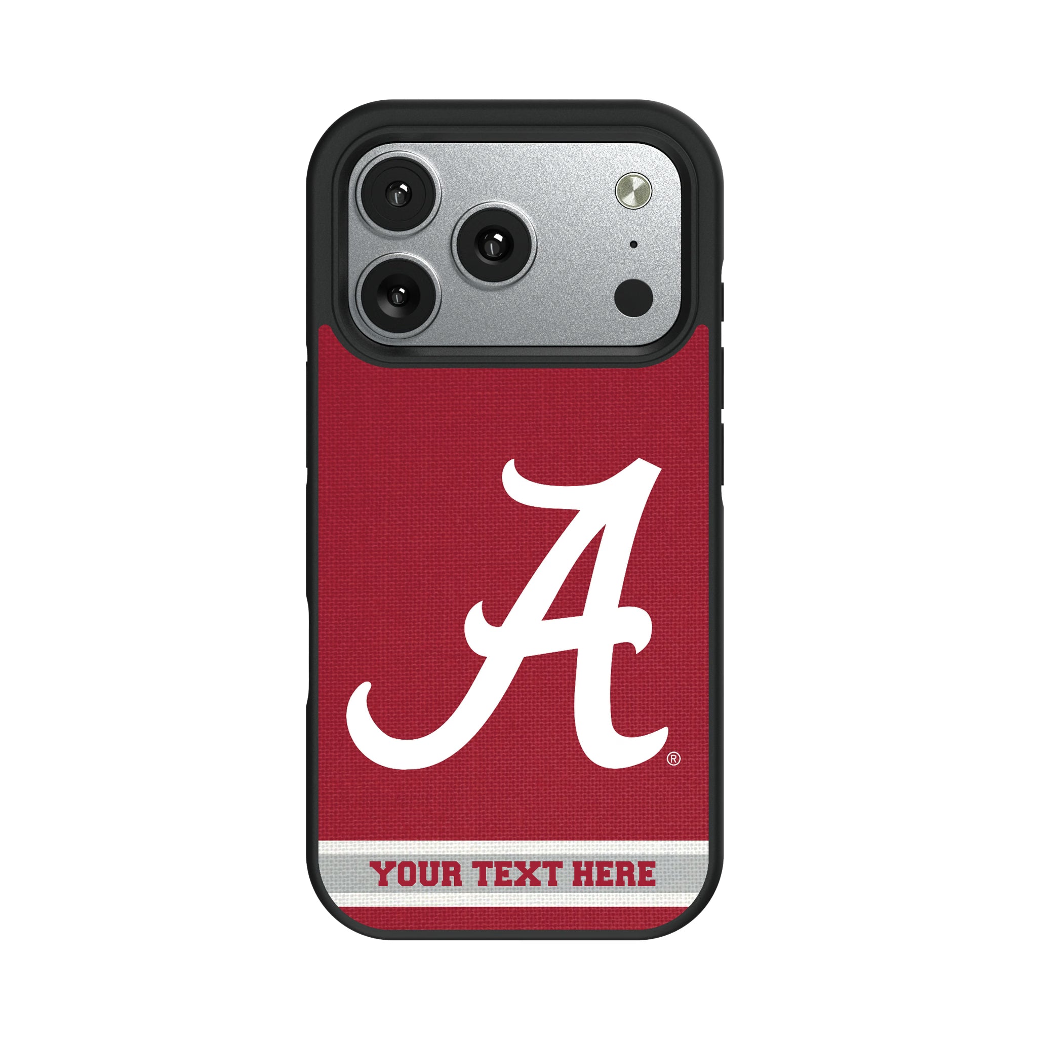 University of Alabama Crimson Tide Script A Personalized Stripe iPhone Bump Phone Case for Apple iPhone#Device_iPhone 17 Pro
