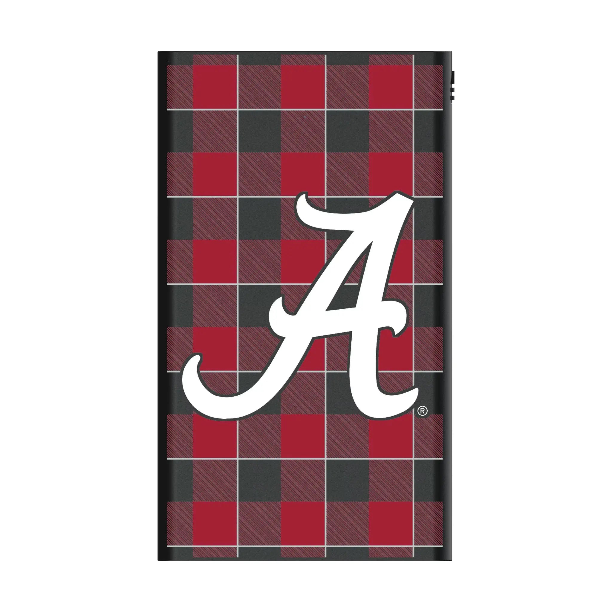 University of Alabama Crimson Tide Script A Plaid 5000mAh Flat Power Bank