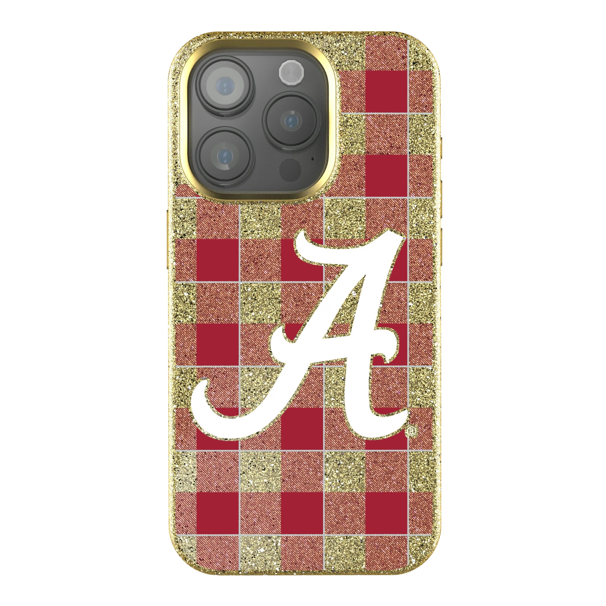 University of Alabama Crimson Tide Script A Plaid iPhone Bling Phone Case for Apple iPhone