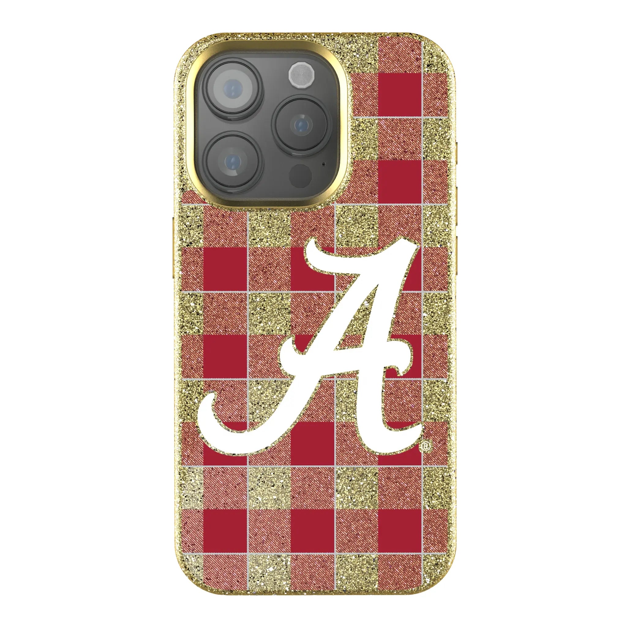 University of Alabama Crimson Tide Script A Plaid iPhone Bling Phone Case for Apple iPhone