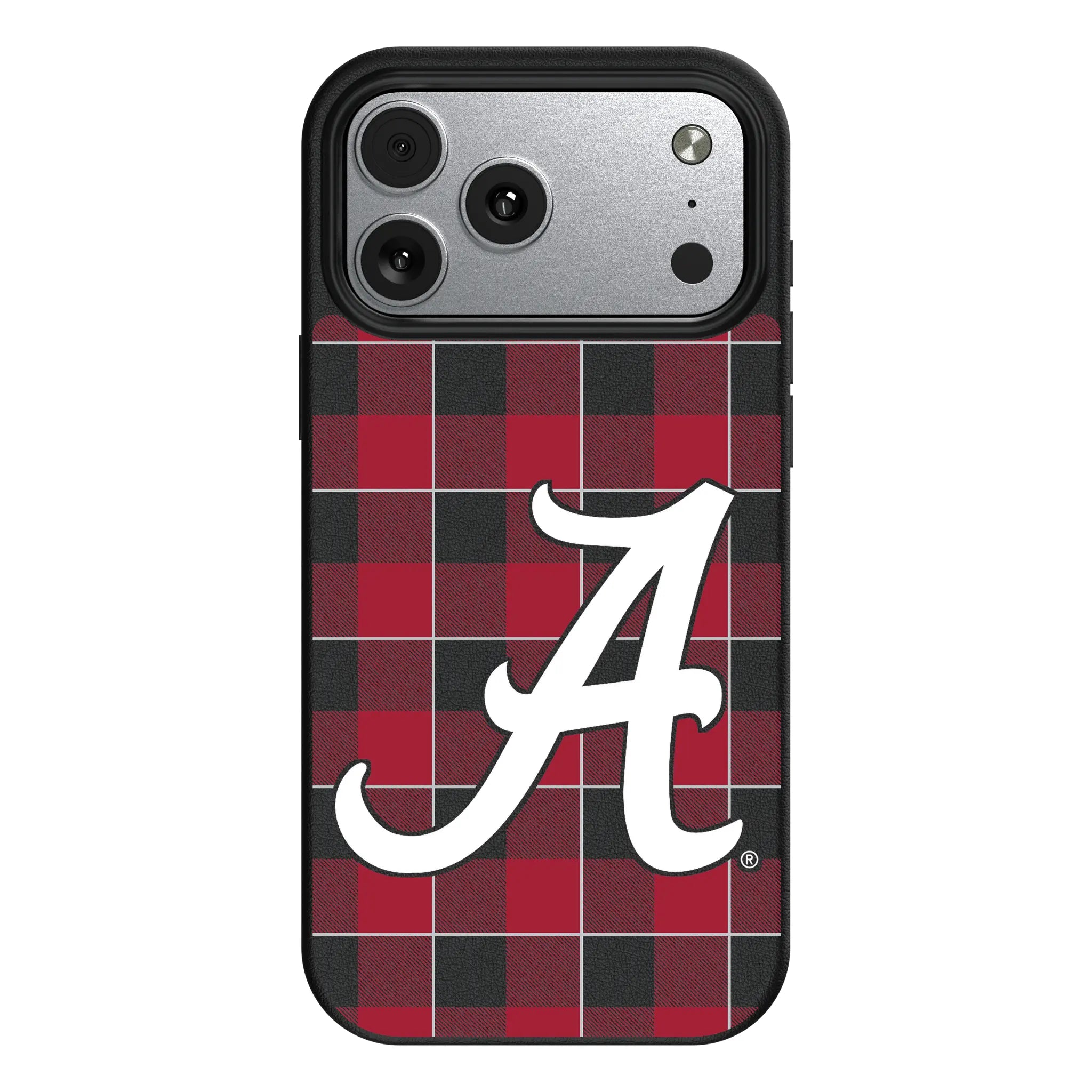 University of Alabama Crimson Tide Script A Plaid iPhone MagSafe Compatible Phone Case for Apple iPhone#Device_iPhone 17 Pro Max