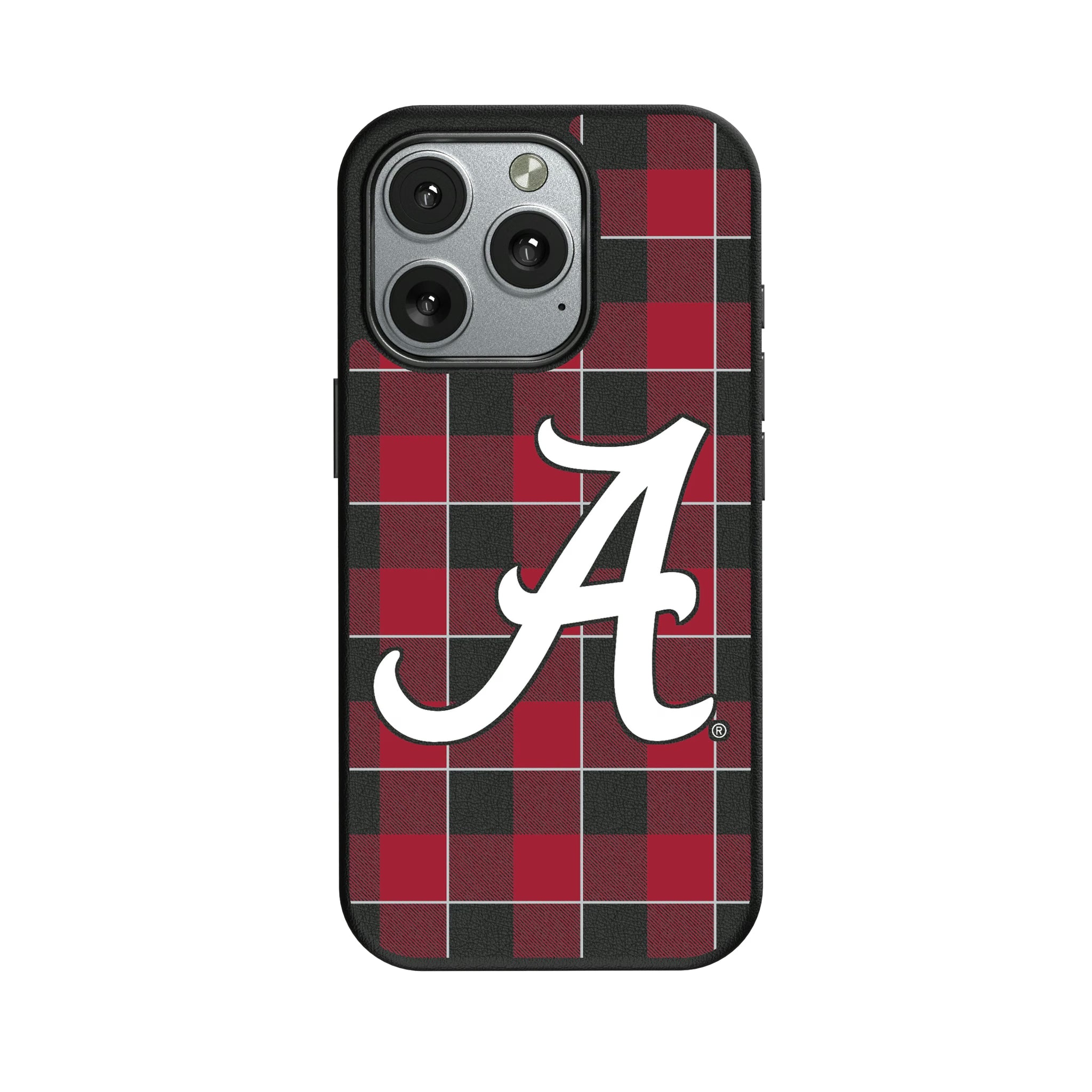 University of Alabama Crimson Tide Script A Plaid iPhone MagSafe Compatible Phone Case for Apple iPhone