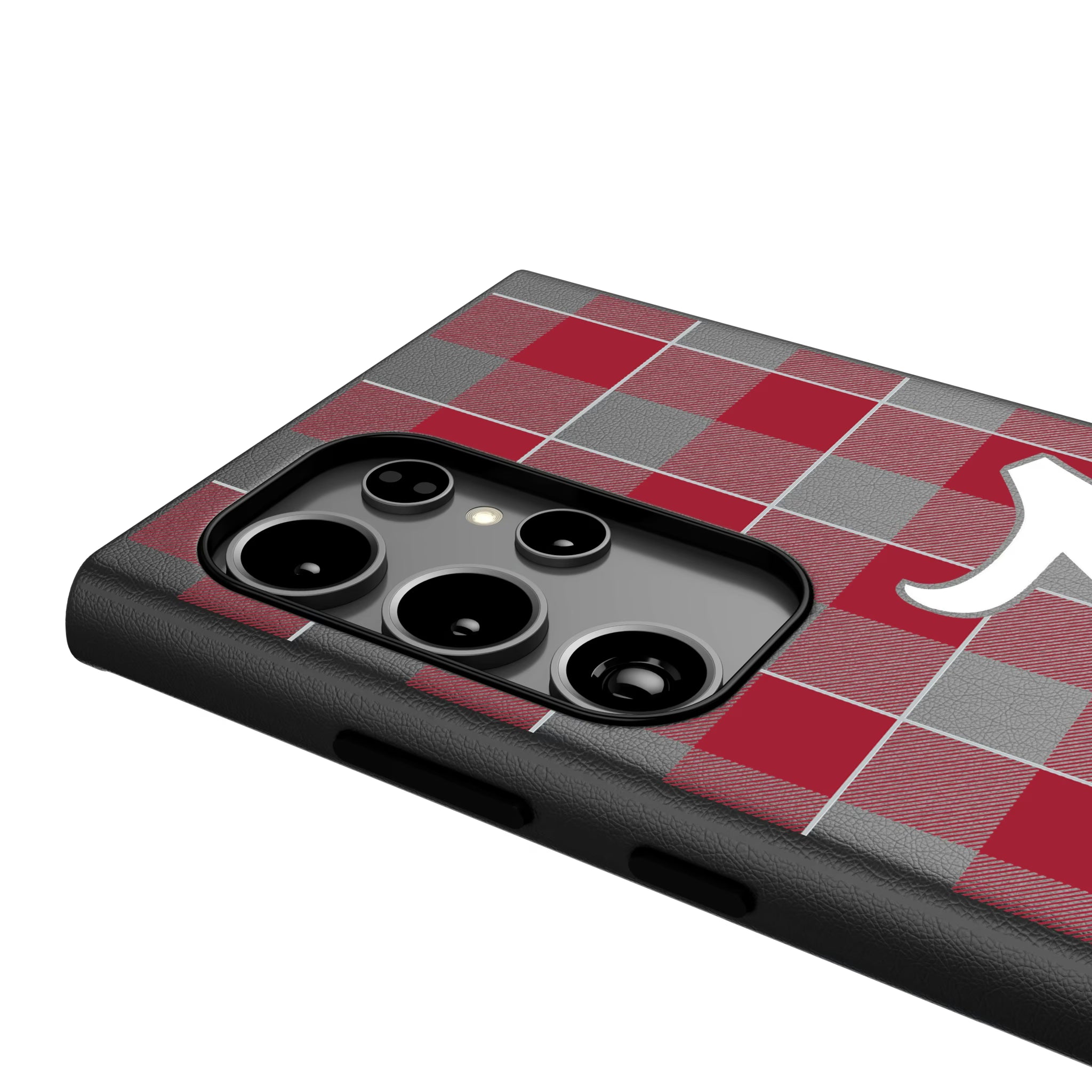 University of Alabama Crimson Tide Script A Plaid Galaxy MagSafe Compatible Phone Case for Samsung Galaxy - Detail
