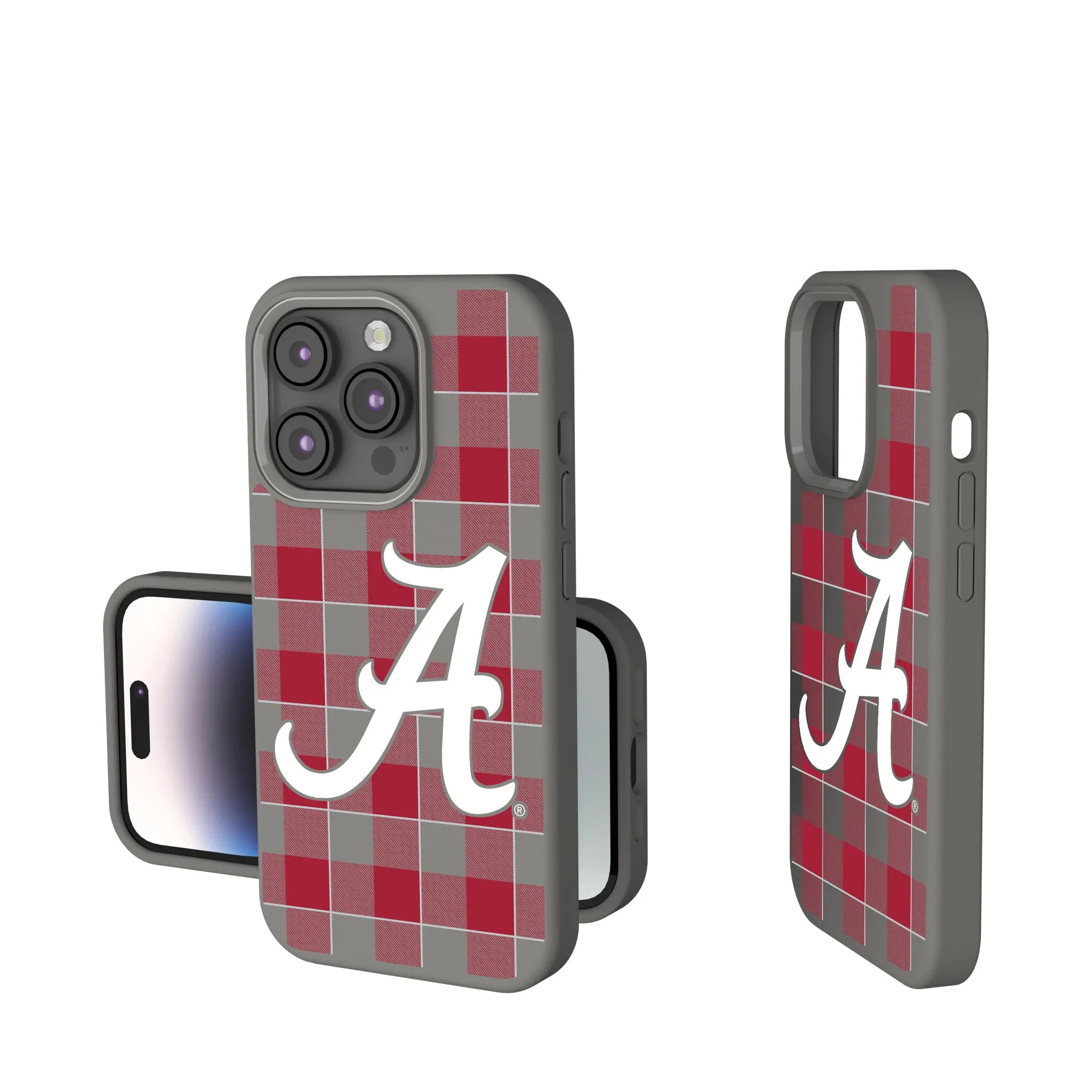 University of Alabama Crimson Tide Script A Plaid iPhone Soft Touch Phone Case for Apple iPhone