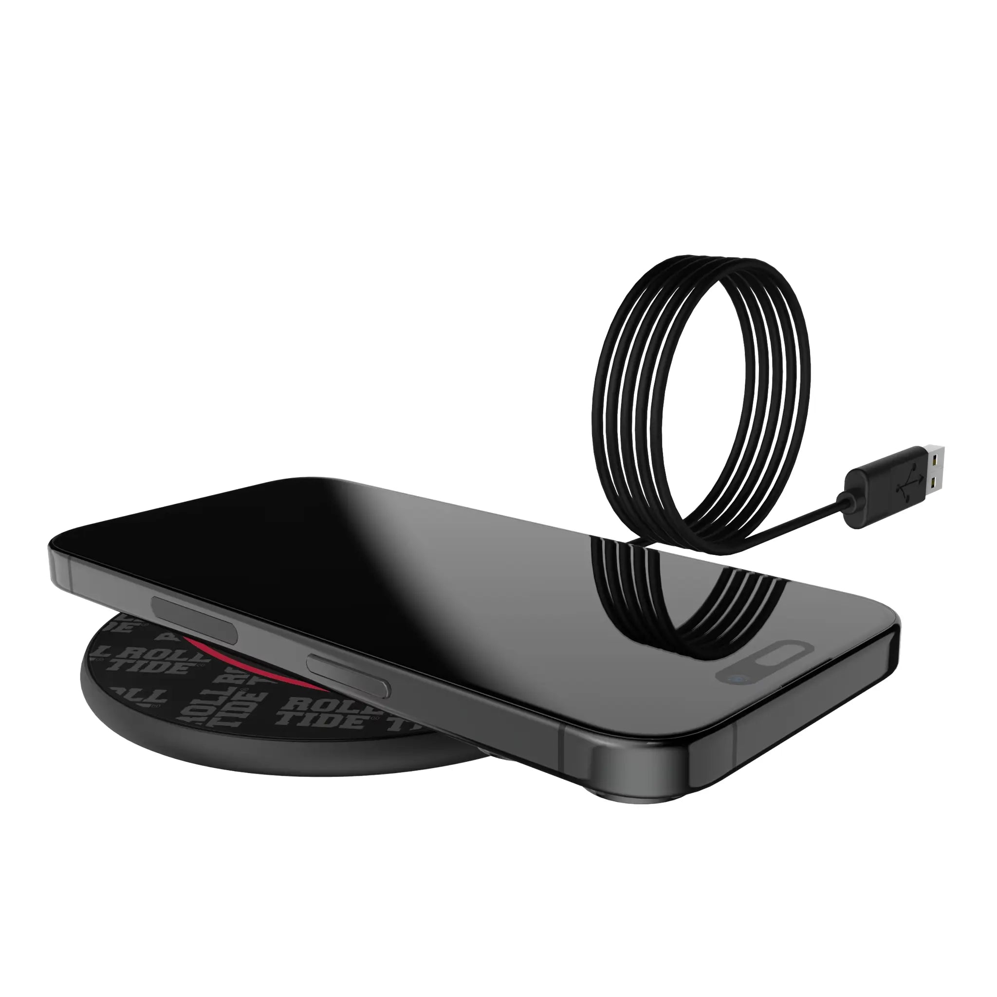 University of Alabama Crimson Tide Script A Quadtile 15-Watt Wireless Charger - Lifestyle
