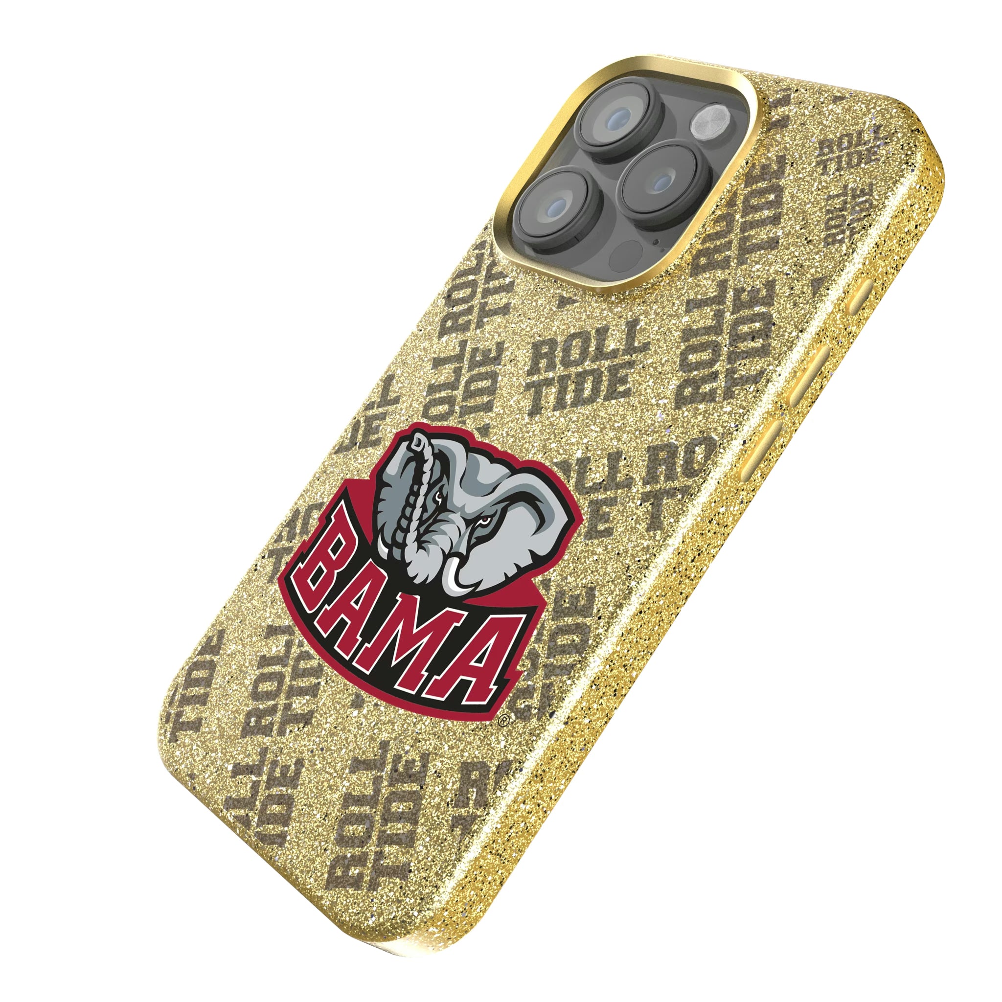 University of Alabama Crimson Tide Script A Quadtile iPhone Bling Phone Case for Apple iPhone - Isometric View