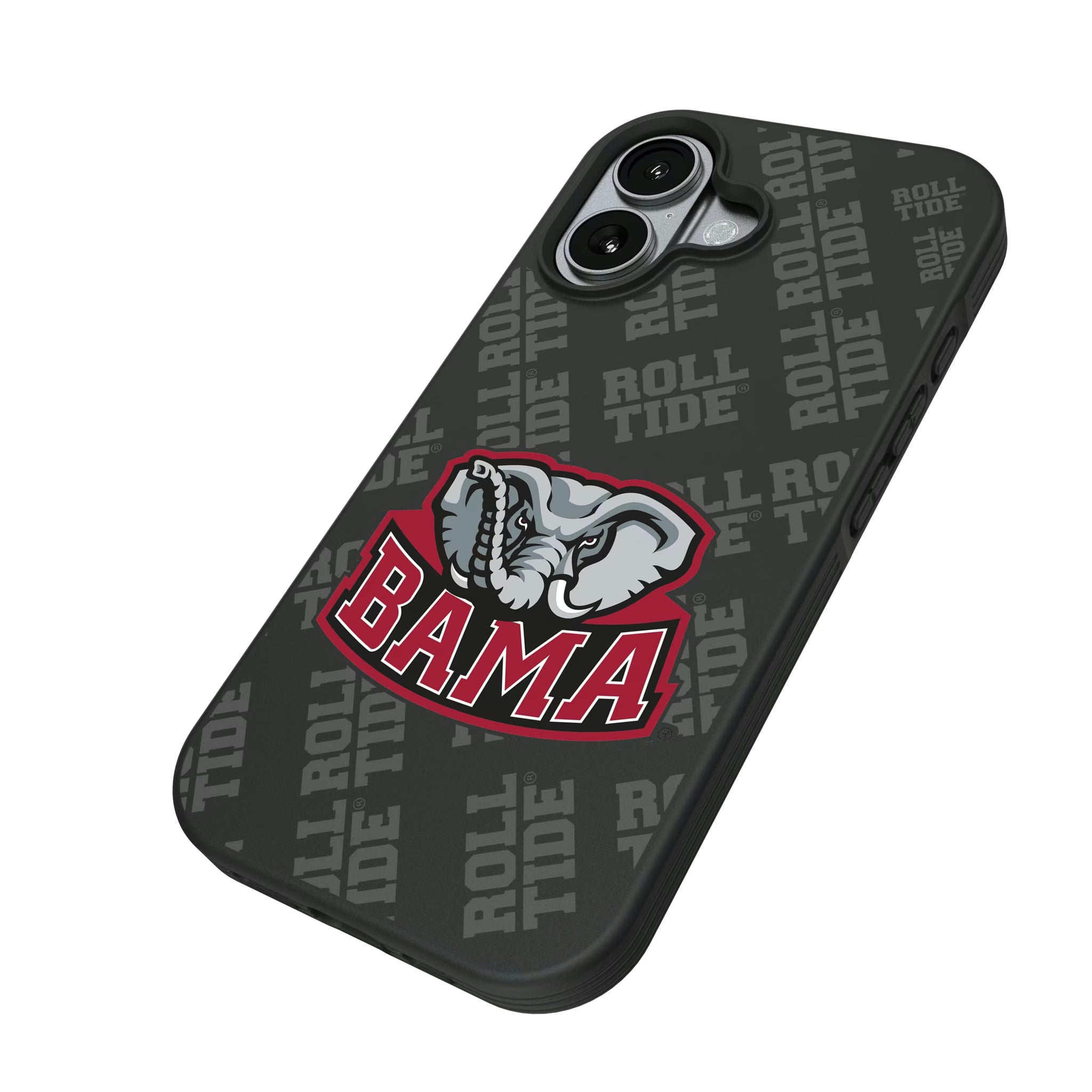University of Alabama Crimson Tide Script A Quadtile iPhone Bump Phone Case for Apple iPhone - Isometric View#Device_iPhone 17