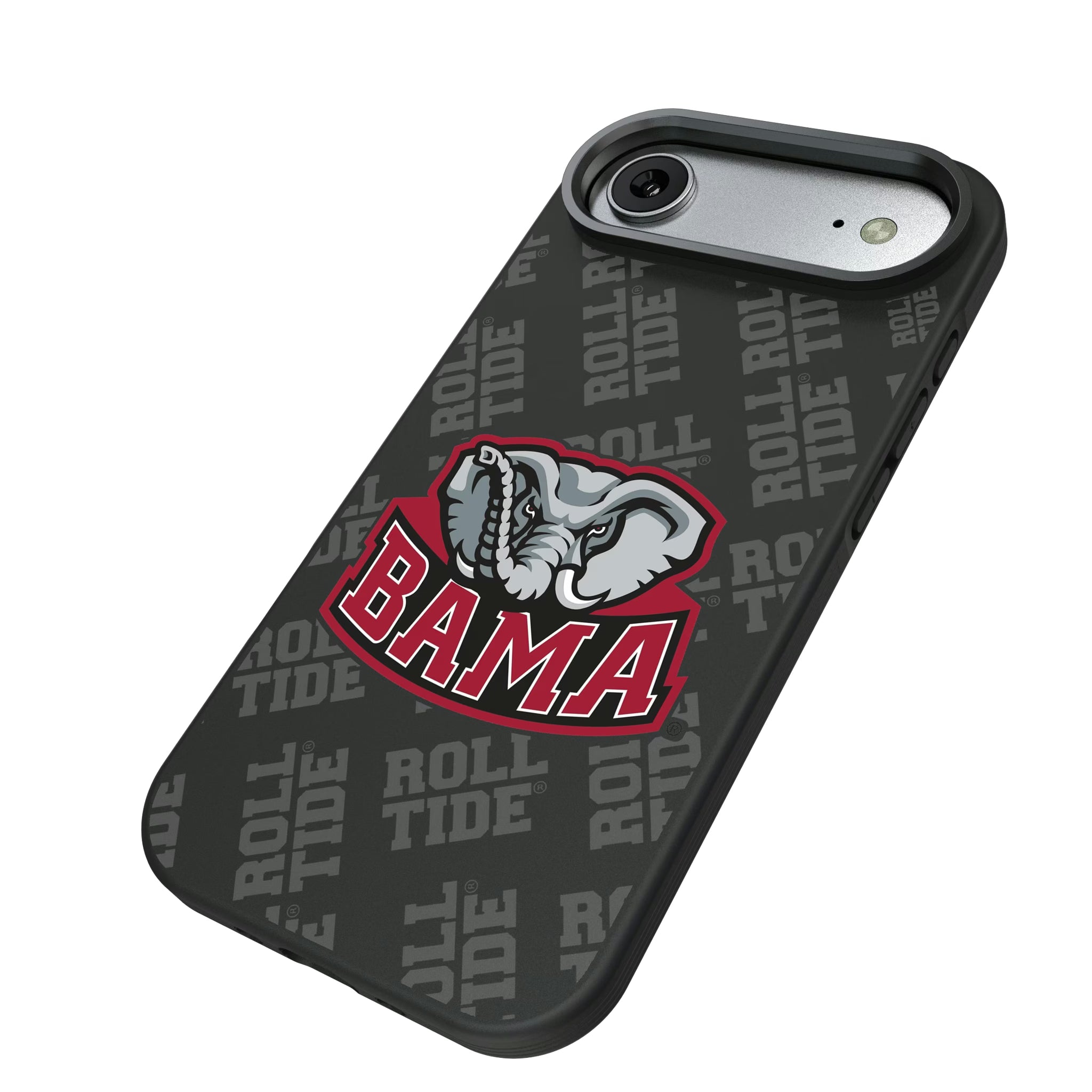 University of Alabama Crimson Tide Script A Quadtile iPhone Bump Phone Case for Apple iPhone - Isometric View#Device_iPhone Air