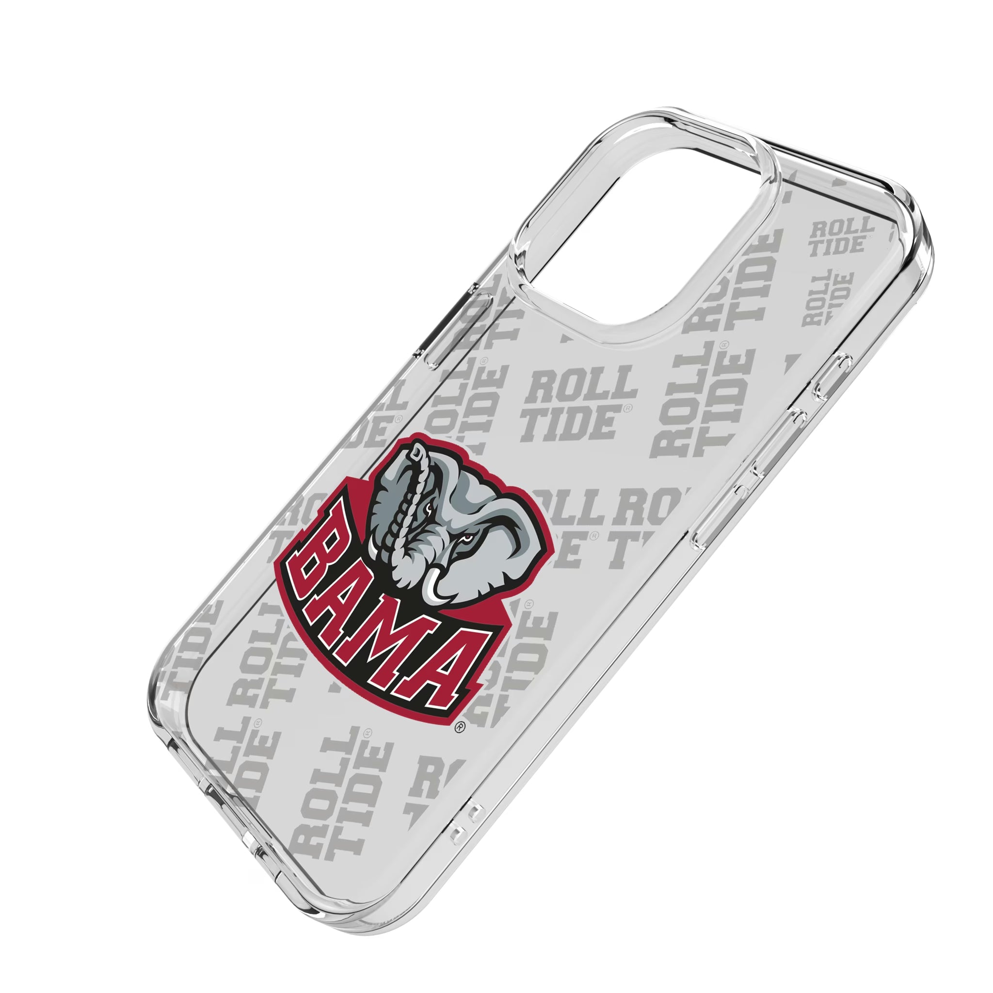 University of Alabama Crimson Tide Script A Quadtile iPhone Clear Phone Case for Apple iPhone - Isometric View