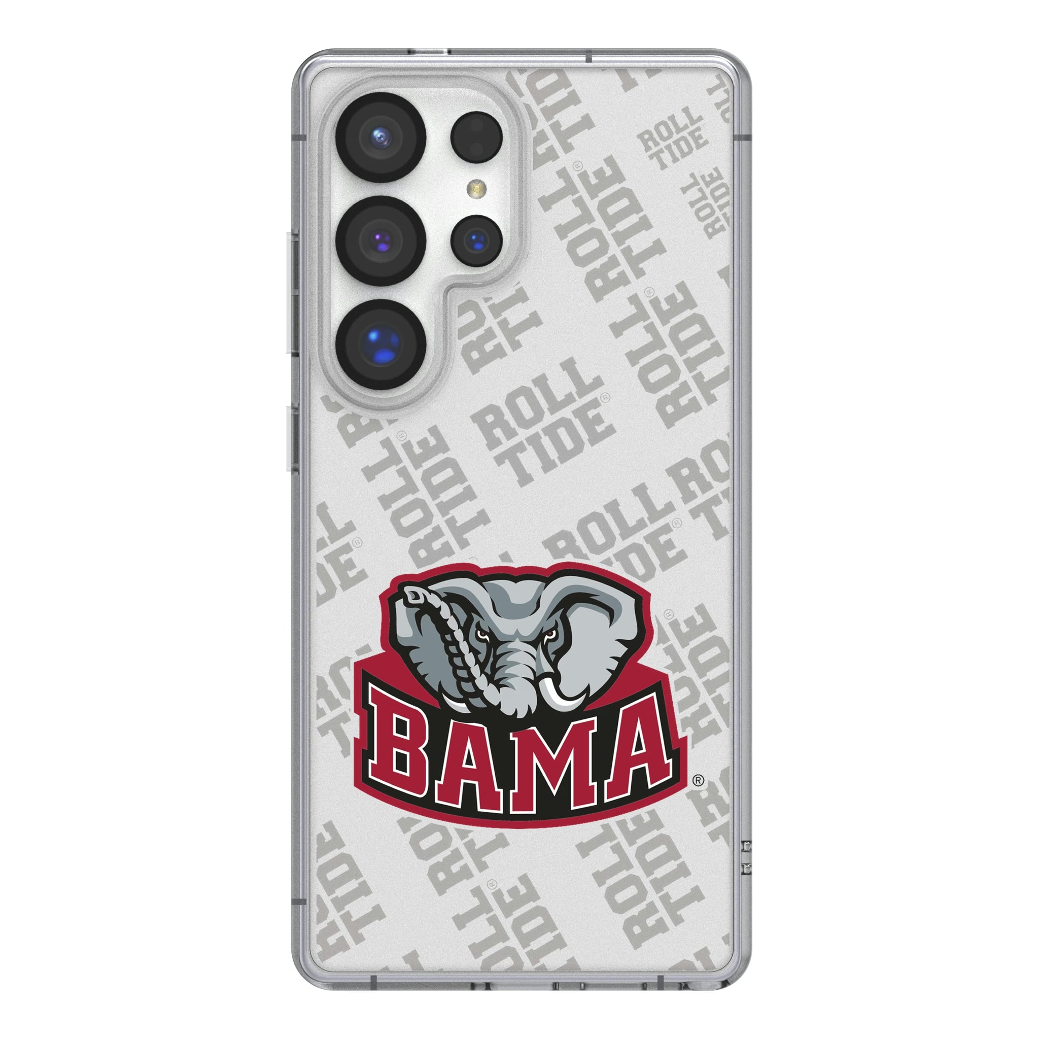 University of Alabama Crimson Tide Script A Quadtile Galaxy Clear Phone Case for Samsung Galaxy