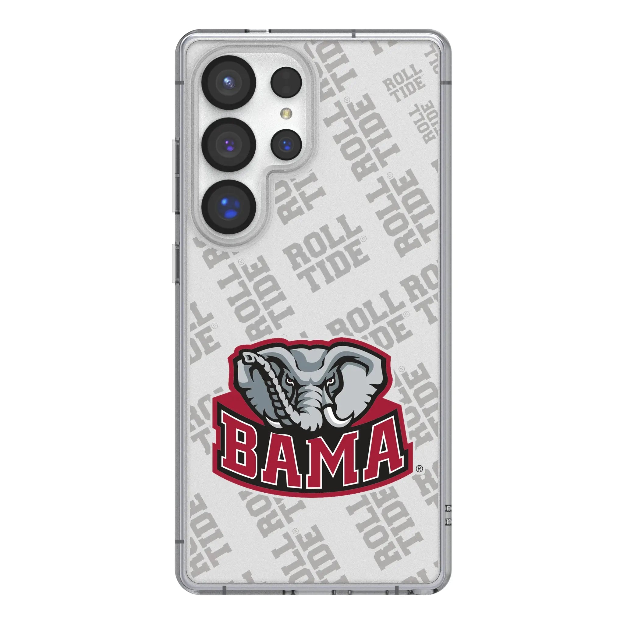 University of Alabama Crimson Tide Script A Quadtile Galaxy Clear Phone Case for Samsung Galaxy#Device_Galaxy S25 Ultra