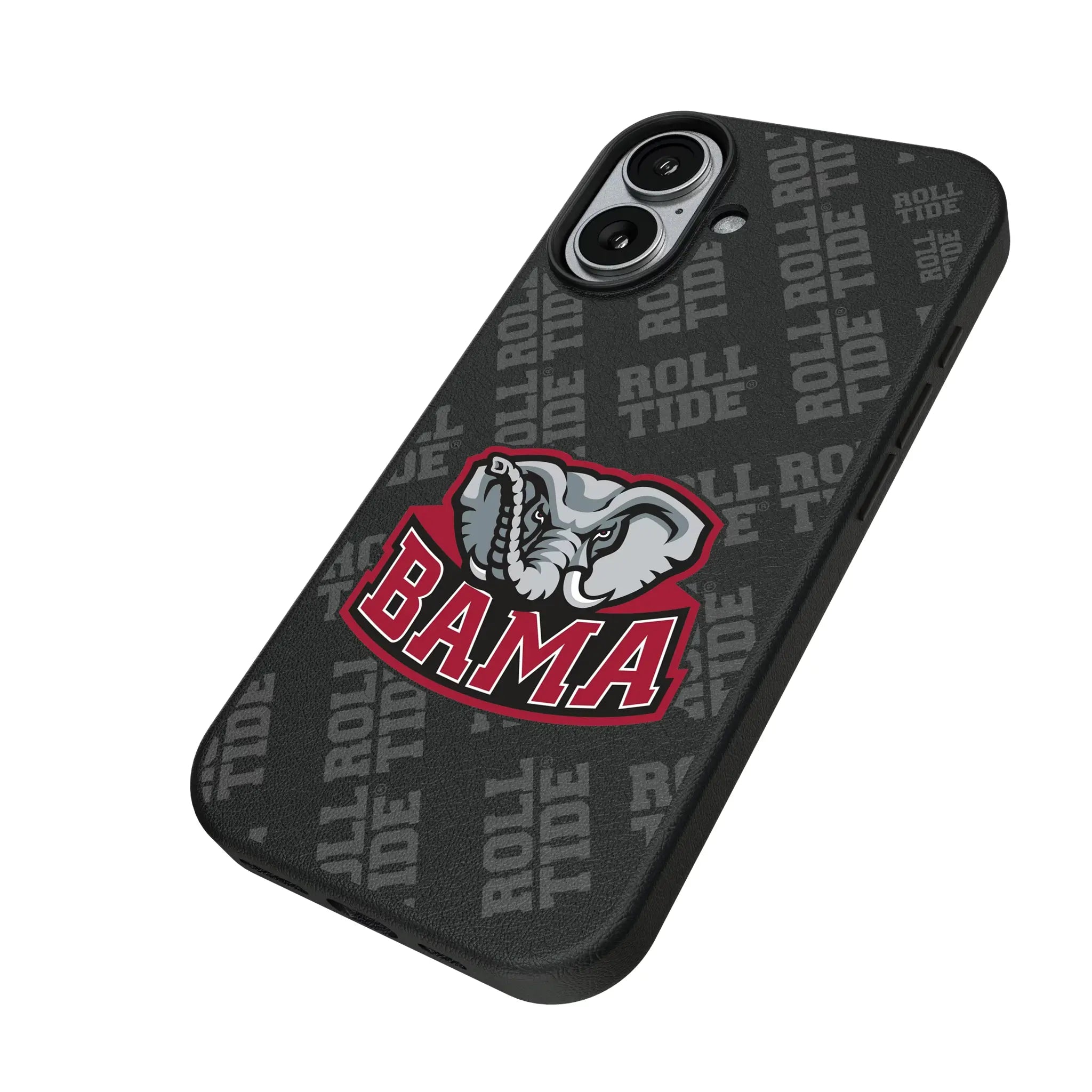University of Alabama Crimson Tide Script A Quadtile iPhone MagSafe Compatible Phone Case for Apple iPhone - Isometric View#Device_iPhone 17
