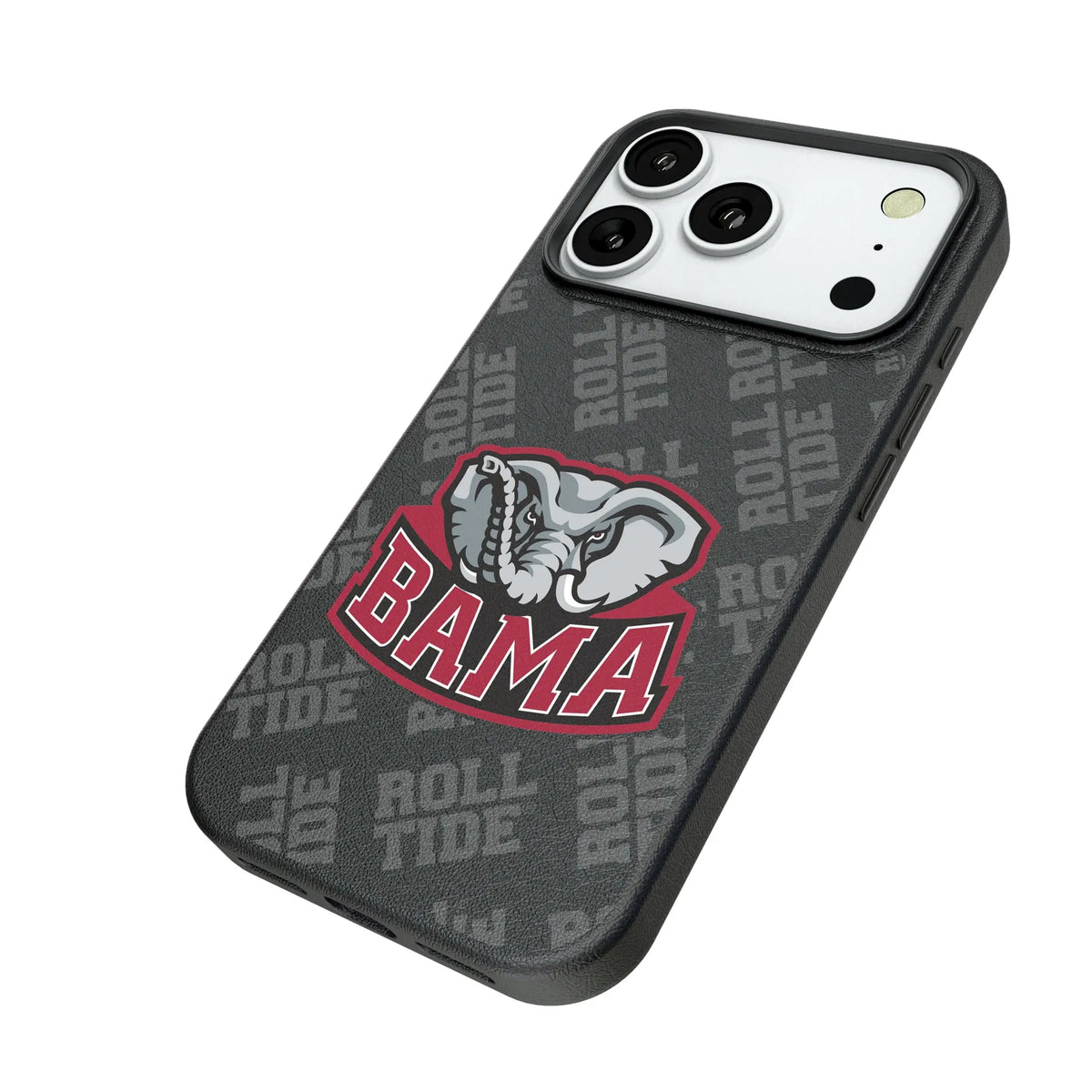 University of Alabama Crimson Tide Script A Quadtile iPhone MagSafe Compatible Phone Case for Apple iPhone - Isometric View#Device_iPhone 18 Pro