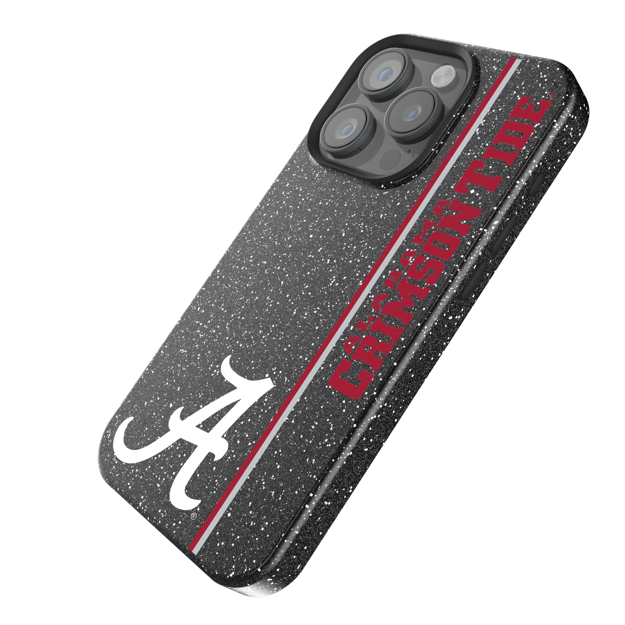 University of Alabama Crimson Tide Script A Sidebar iPhone Bling Phone Case for Apple iPhone - Isometric View