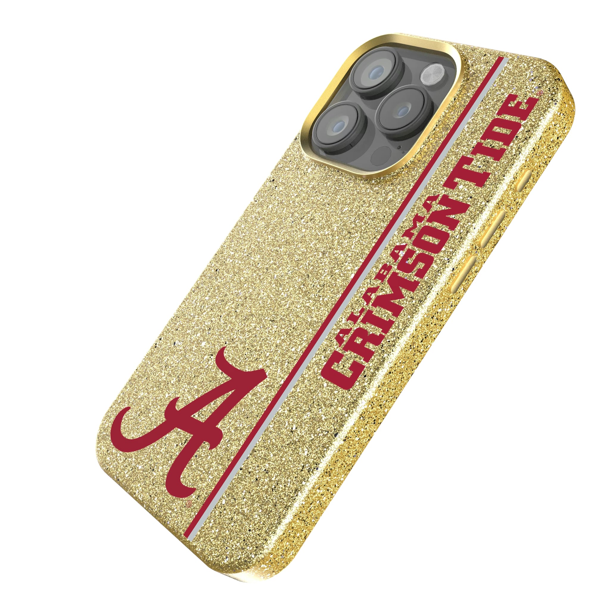 University of Alabama Crimson Tide Script A Sidebar iPhone Bling Phone Case for Apple iPhone - Isometric View