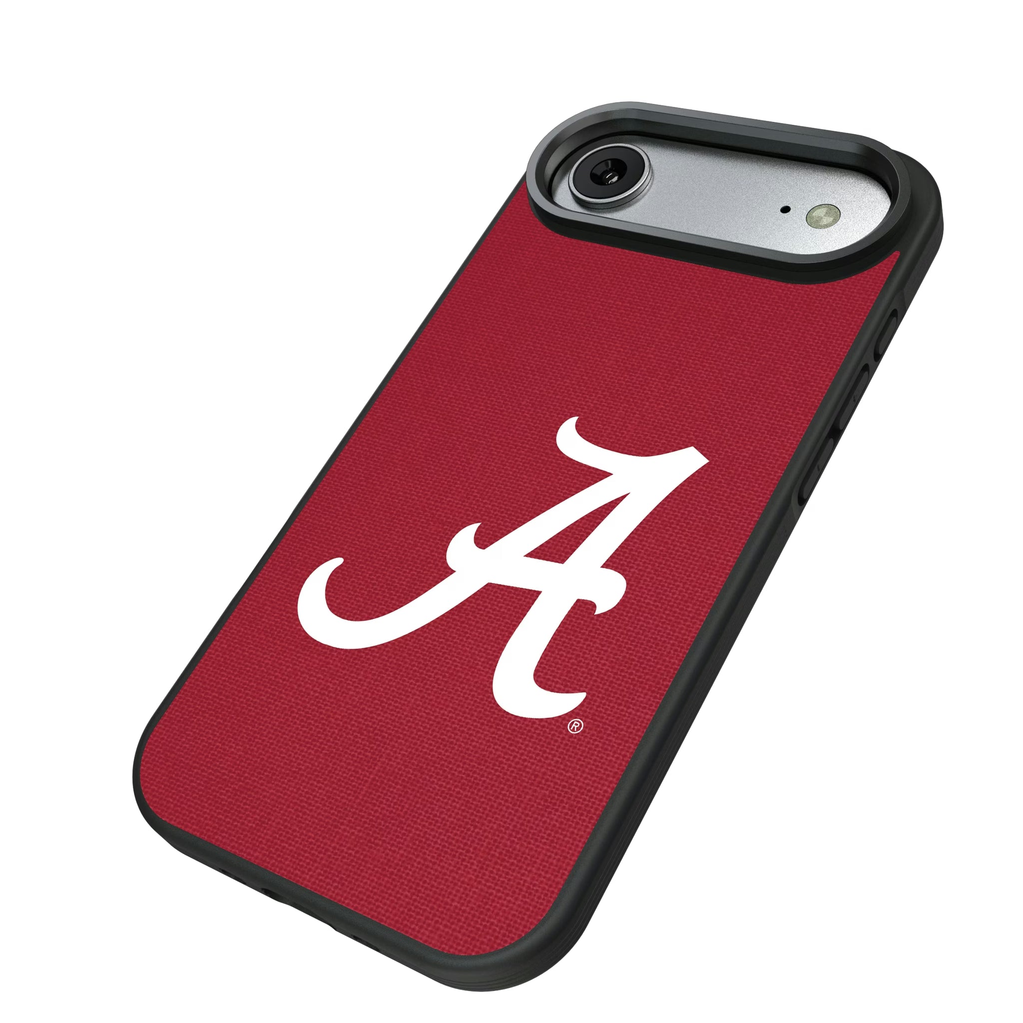 University of Alabama Crimson Tide Script A Solid iPhone Bump Phone Case for Apple iPhone - Isometric View#Device_iPhone Air