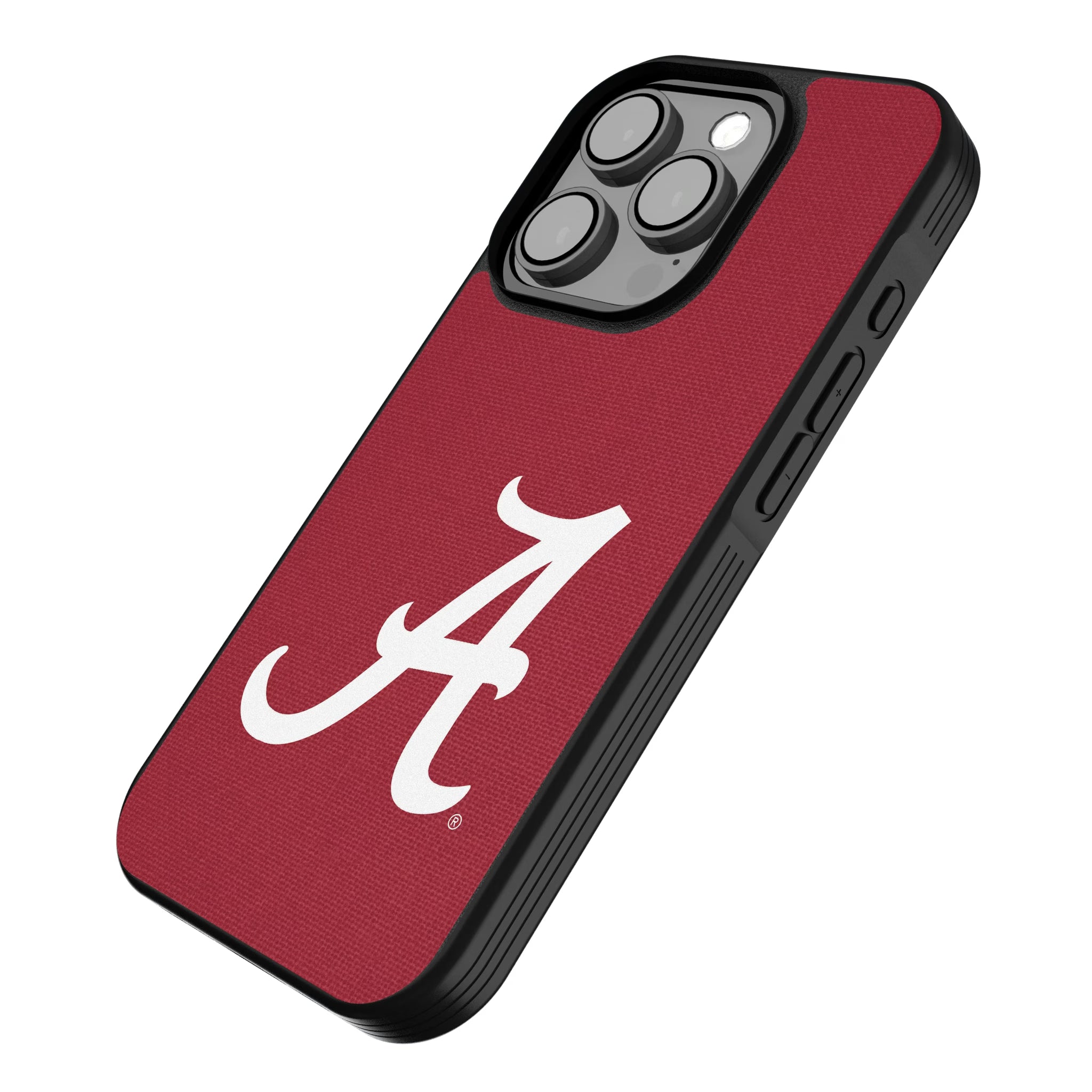 University of Alabama Crimson Tide Script A Solid iPhone Bump Phone Case for Apple iPhone - Isometric View