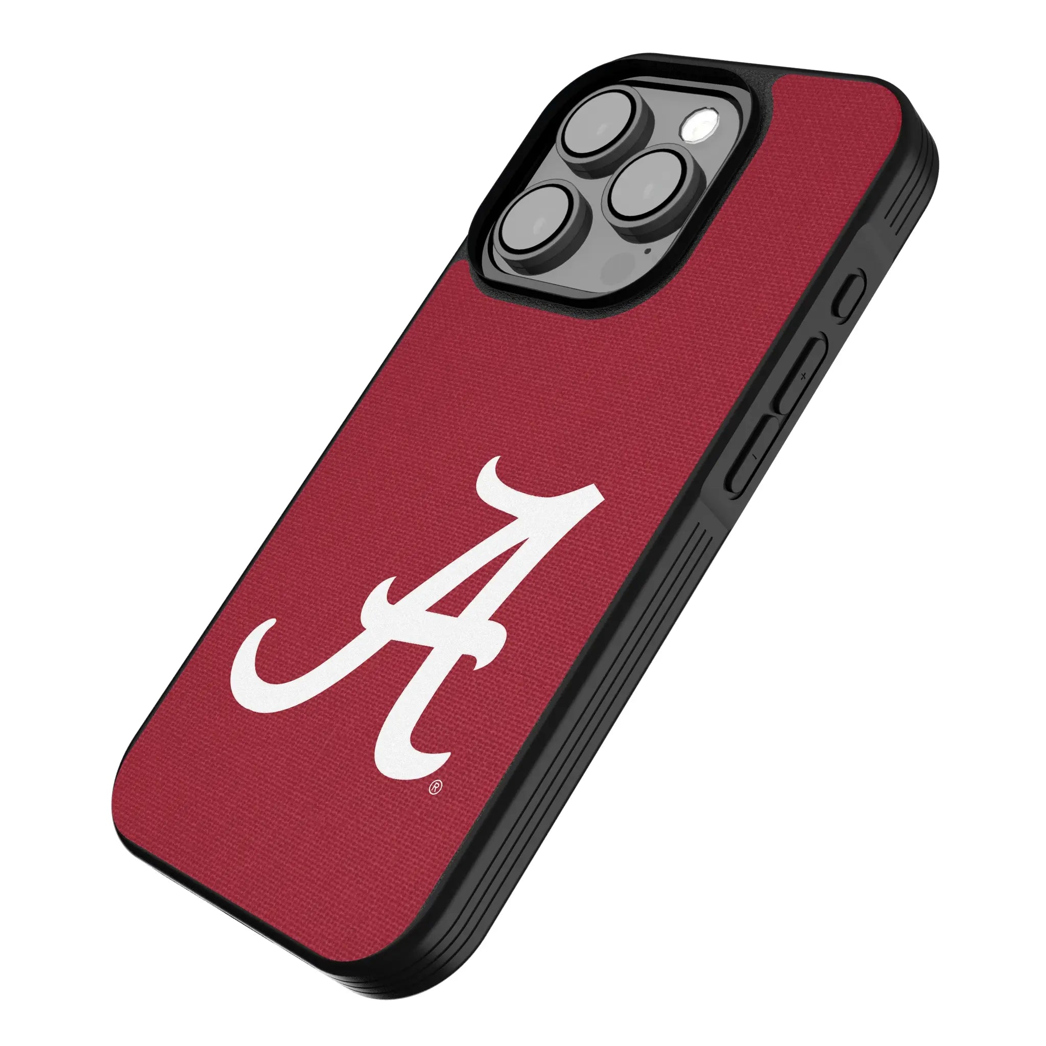 University of Alabama Crimson Tide Script A Solid iPhone Bump Phone Case for Apple iPhone - Isometric View