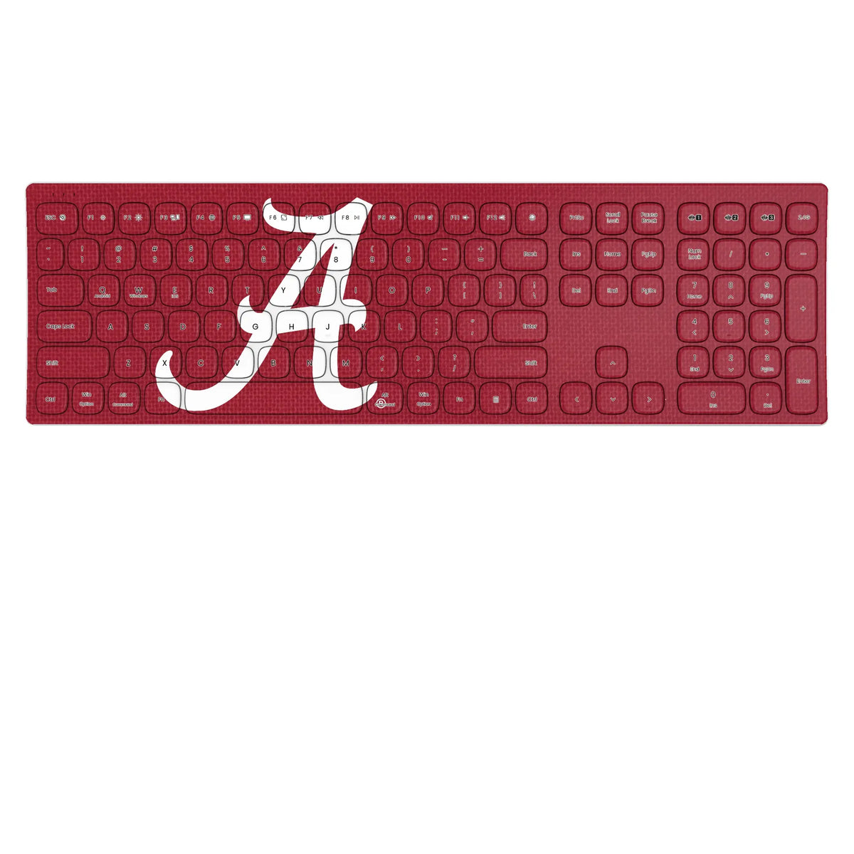 University of Alabama Crimson Tide Script A Solid KKB605 Curved Wireless Keyboard