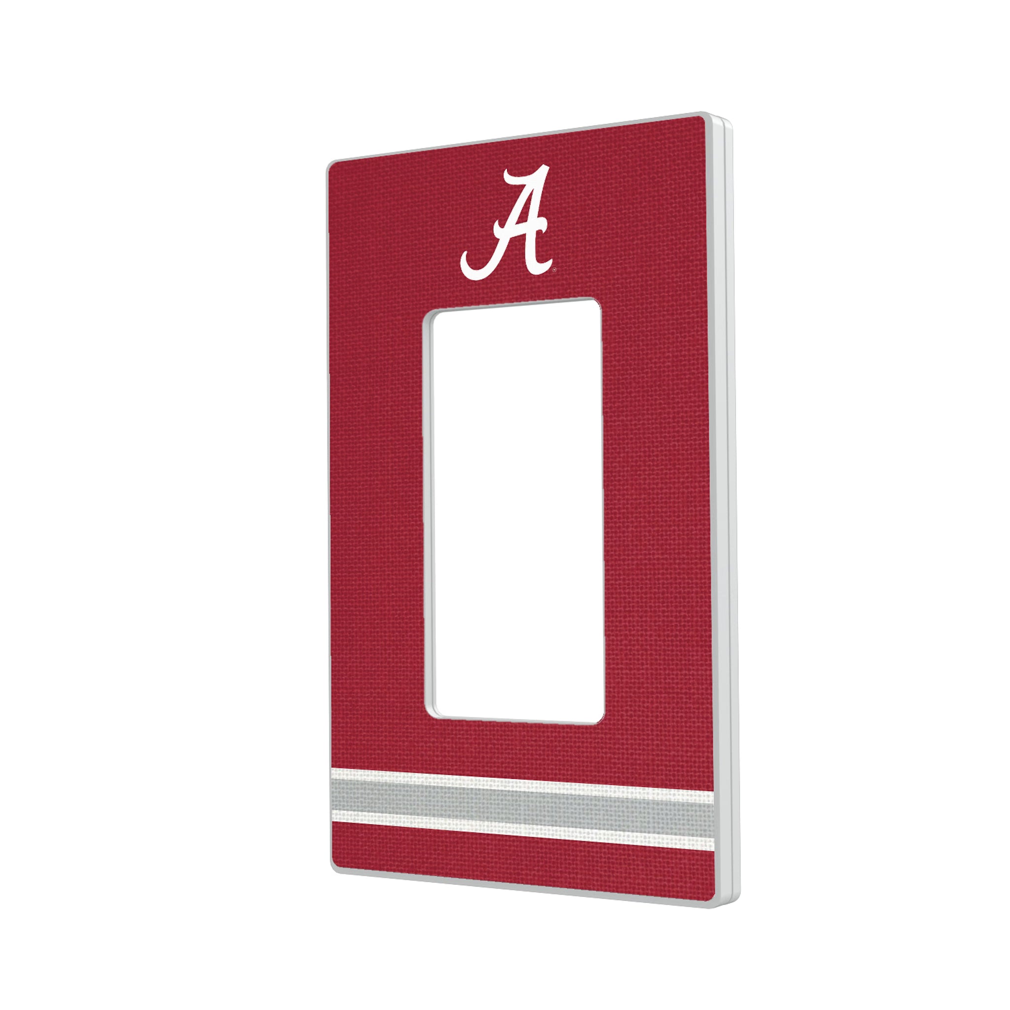 University of Alabama Crimson Tide Script A Stripe Hidden-Screw Light Switch Plate#Style_Single Rocker