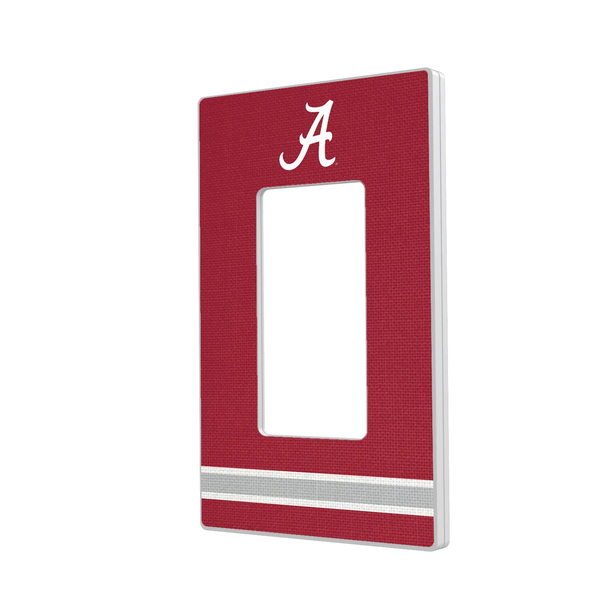 University of Alabama Crimson Tide Script A Stripe Hidden-Screw Light Switch Plate#Style_Single Rocker