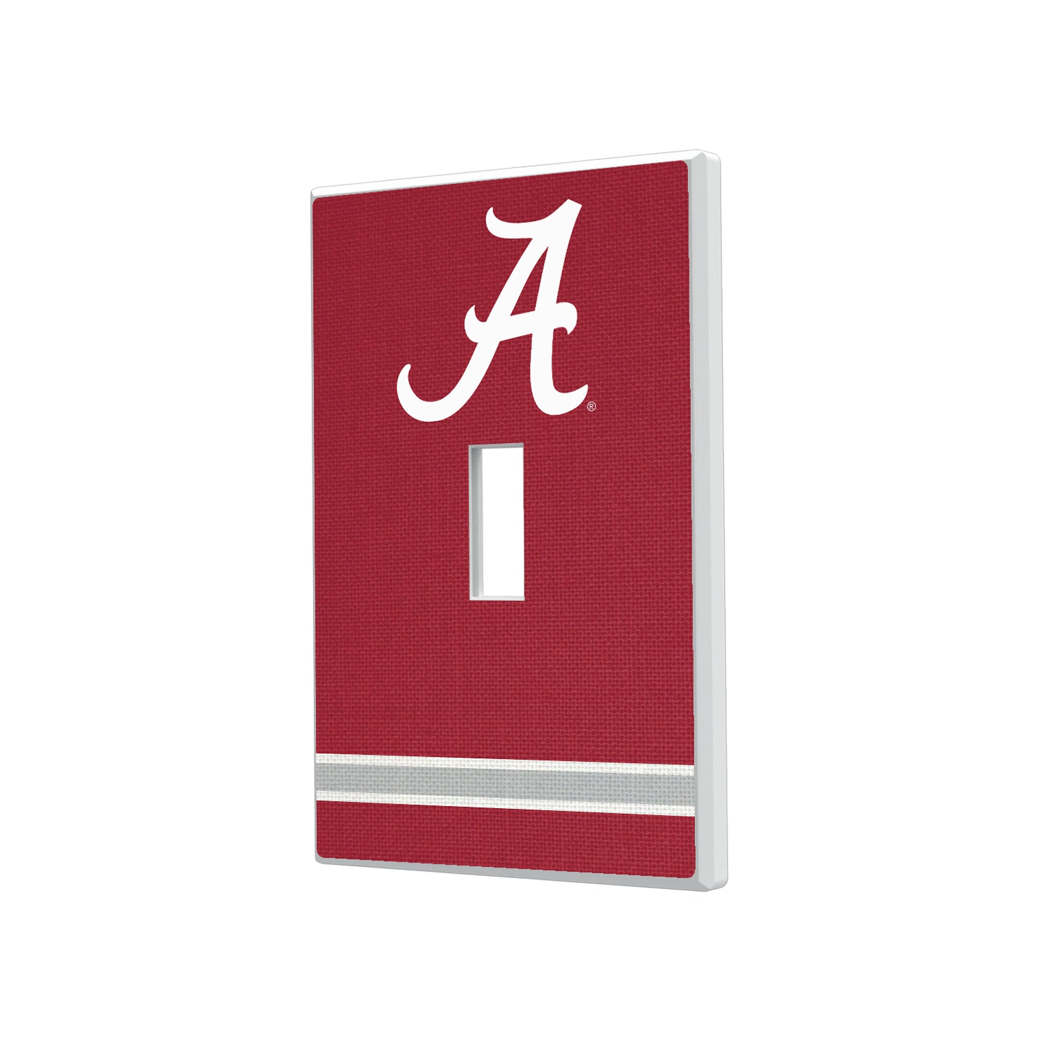 University of Alabama Crimson Tide Script A Stripe Hidden-Screw Light Switch Plate#Style_Single Toggle