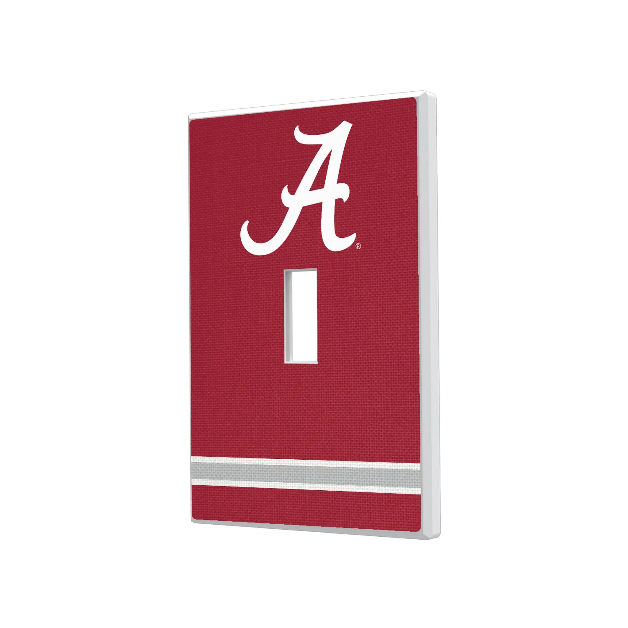 University of Alabama Crimson Tide Script A Stripe Hidden-Screw Light Switch Plate#Style_Single Toggle