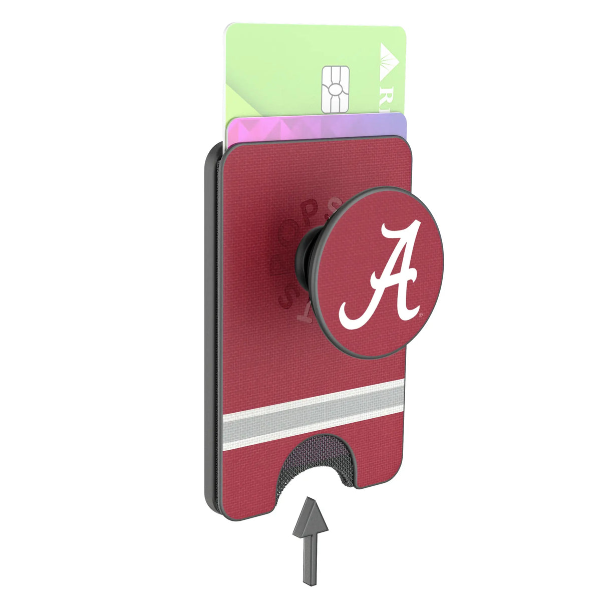 University of Alabama Crimson Tide Script A Stripe Popsockets Wallet Magnetic - Detail