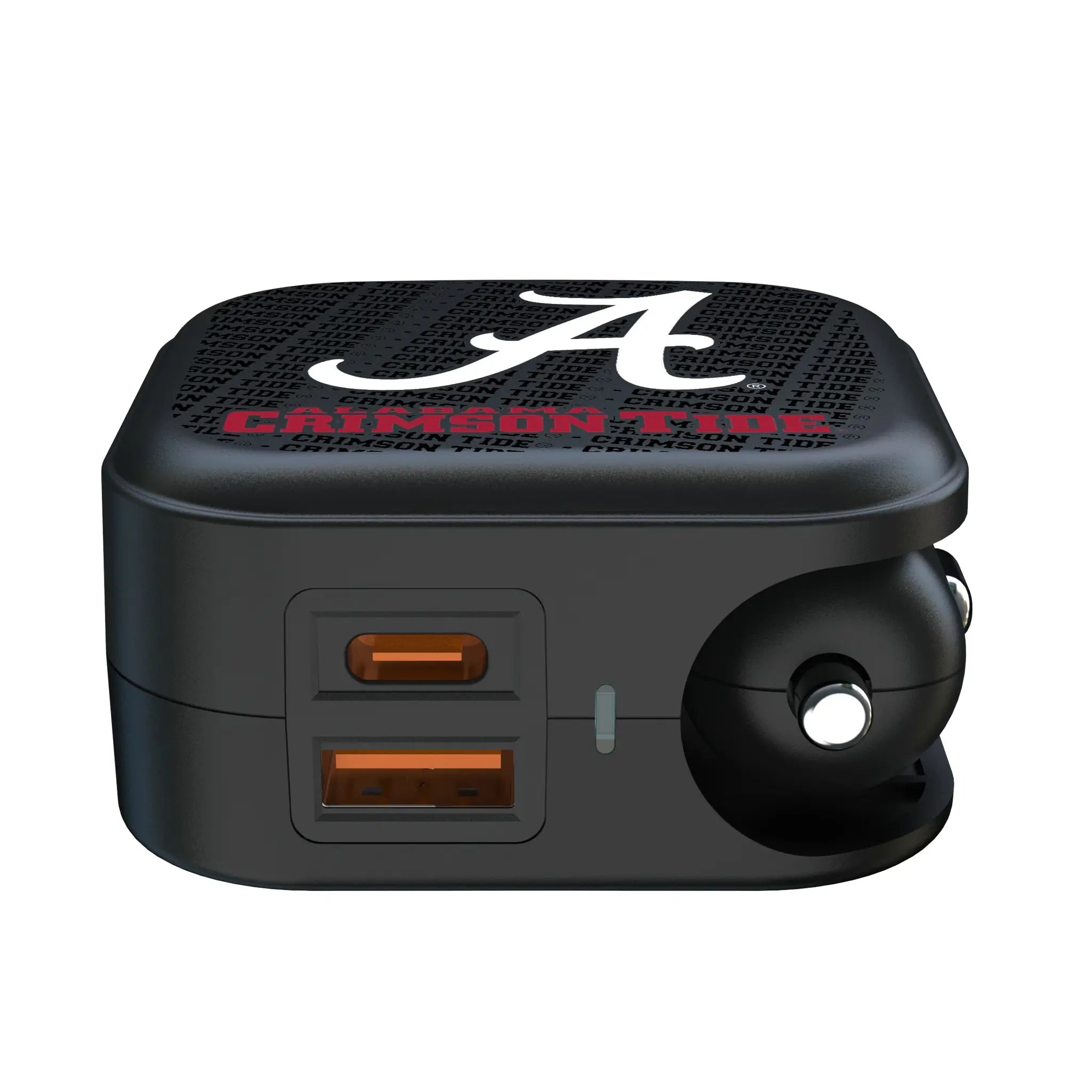 University of Alabama Crimson Tide Script A Text Backdrop 2 in 1 USB A/C Charger