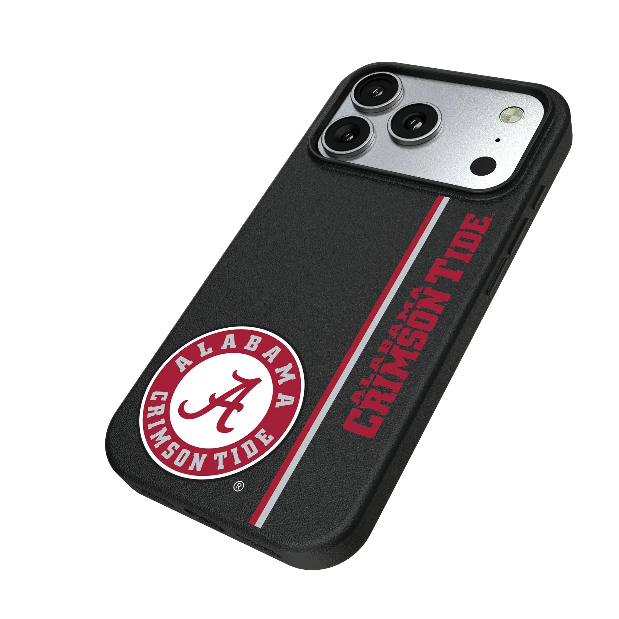 University of Alabama Crimson Tide Sidebar iPhone MagSafe Compatible Phone Case for Apple iPhone - Isometric View#Device_iPhone 17 Pro