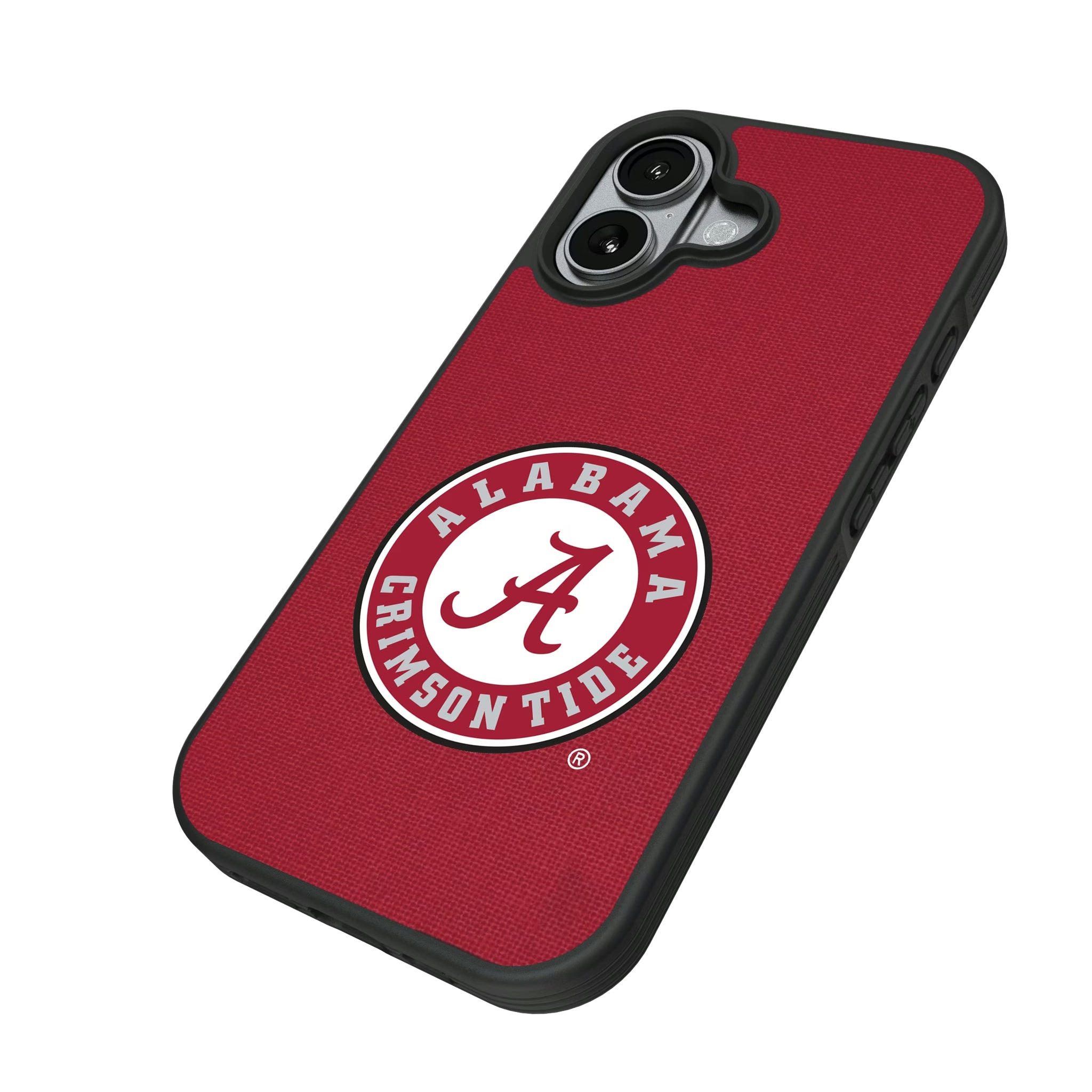 University of Alabama Crimson Tide Solid iPhone Bump Phone Case for Apple iPhone - Isometric View#Device_iPhone 17