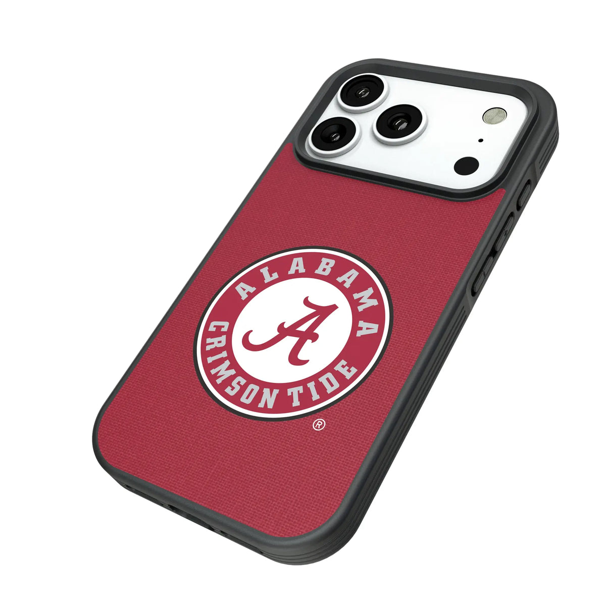 University of Alabama Crimson Tide Solid iPhone Bump Phone Case for Apple iPhone - Isometric View#Device_iPhone 18 Pro