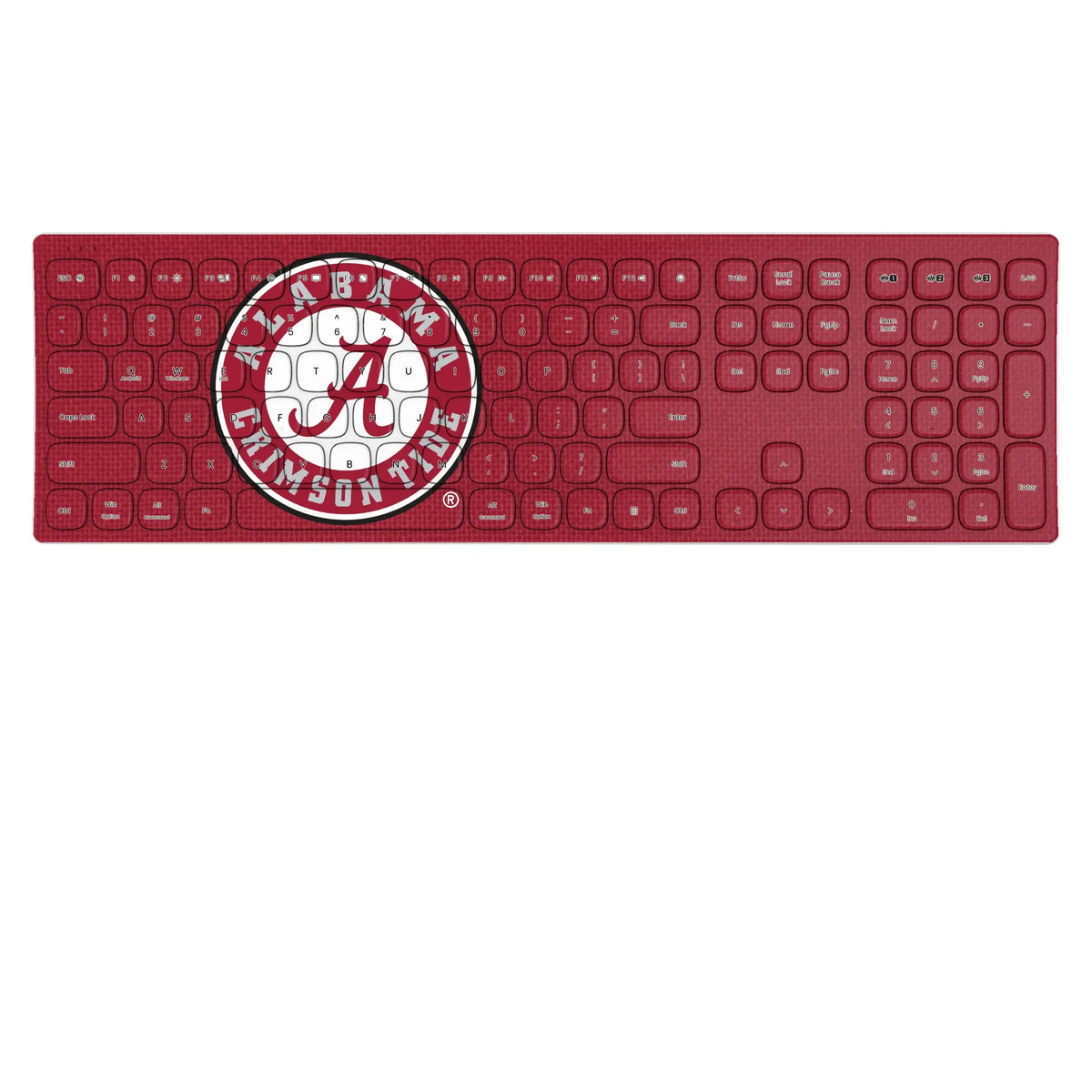 University of Alabama Crimson Tide Solid KKB605 Curved Wireless Keyboard