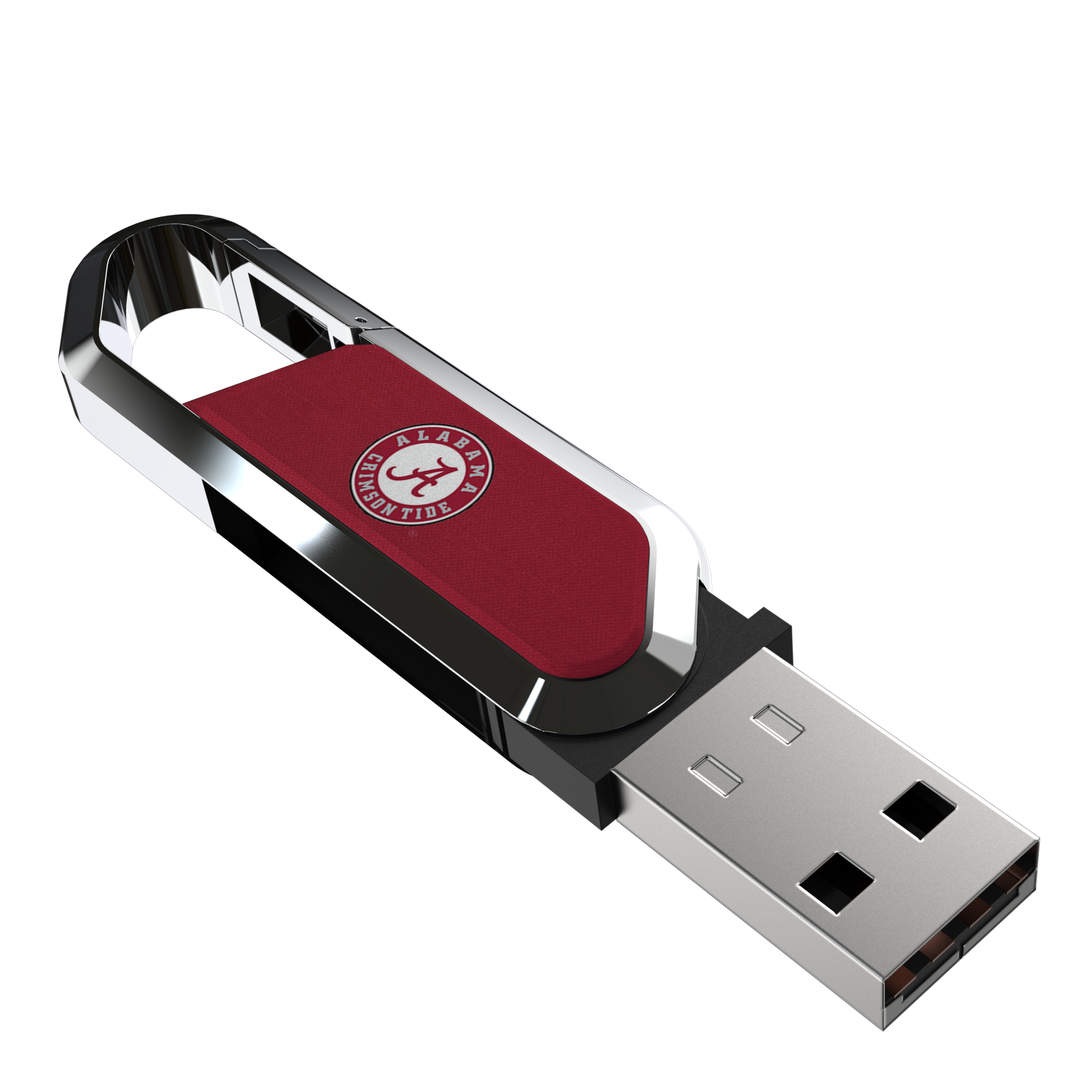 University of Alabama Crimson Tide Solid USB 64GB Clip Style Flash Drive