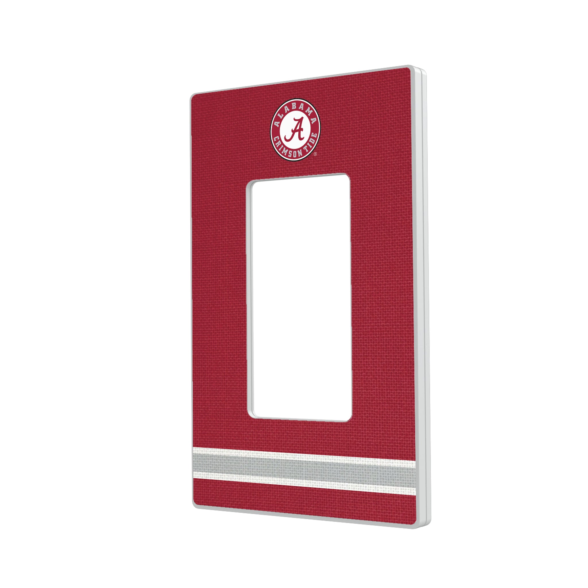 University of Alabama Crimson Tide Stripe Hidden-Screw Light Switch Plate#Style_Single Rocker