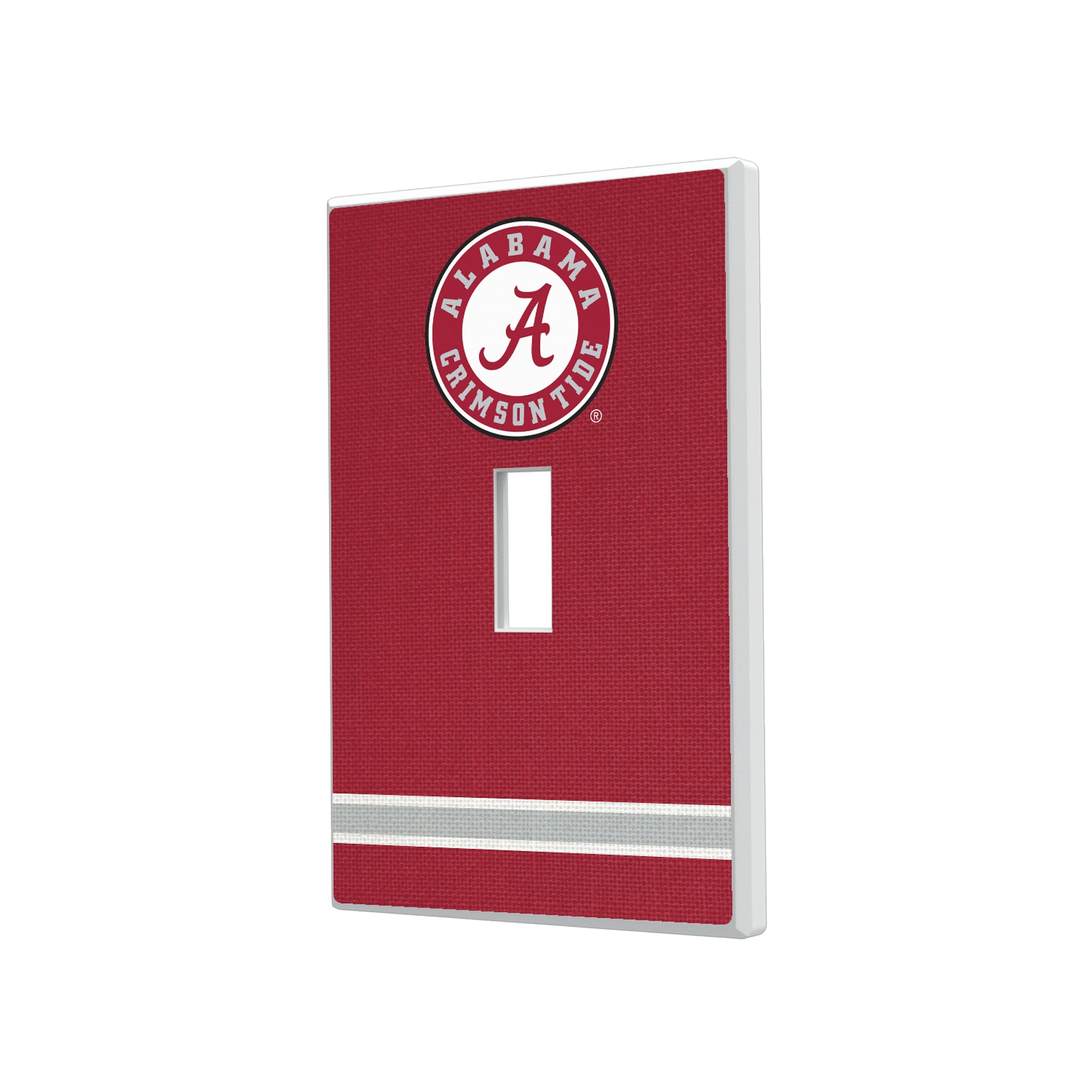 University of Alabama Crimson Tide Stripe Hidden-Screw Light Switch Plate#Style_Single Toggle