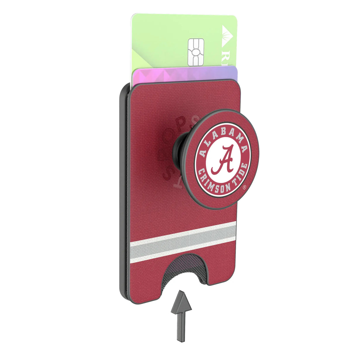 University of Alabama Crimson Tide Stripe Popsockets Wallet Magnetic - Detail