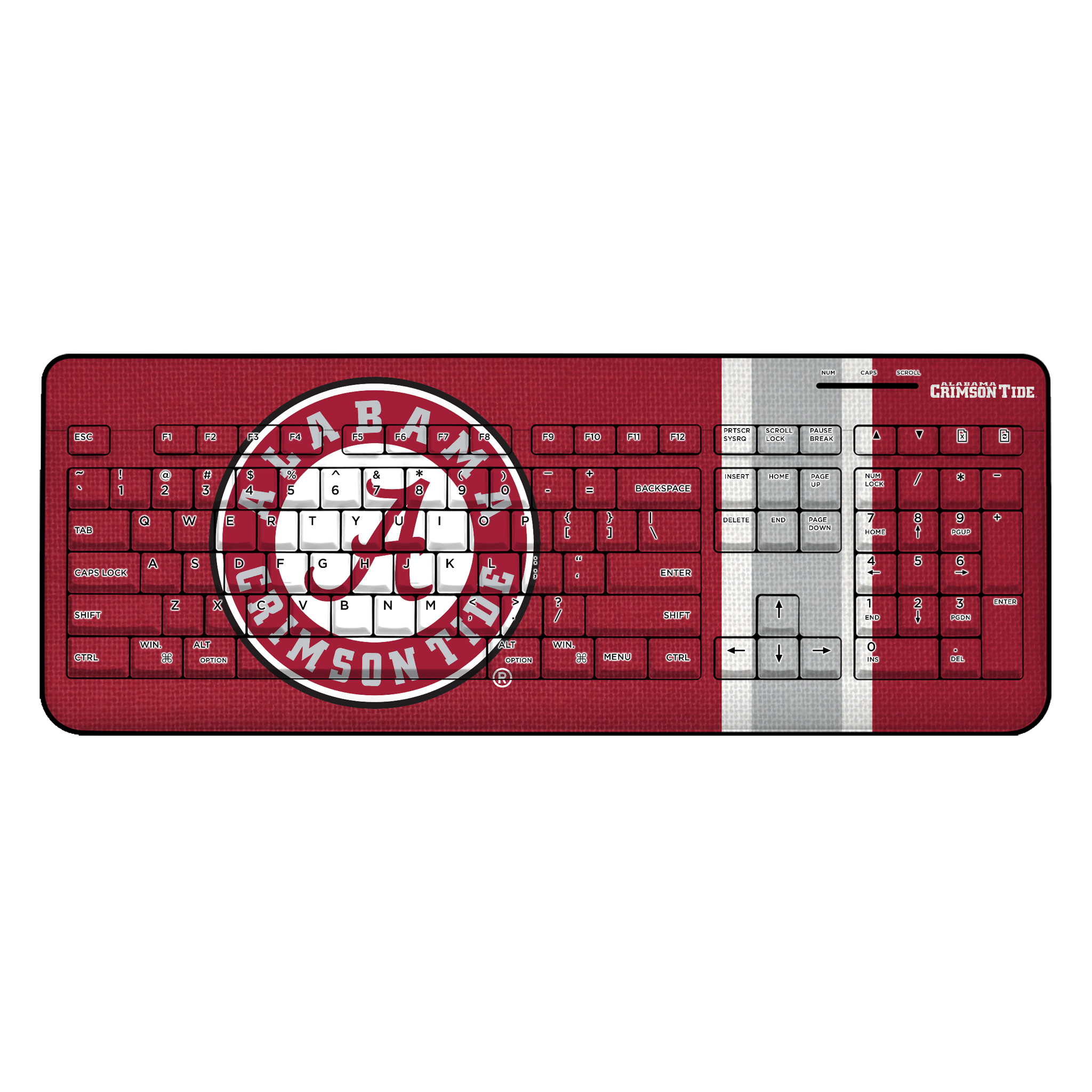 University of Alabama Crimson Tide Stripe Wireless USB Keyboard