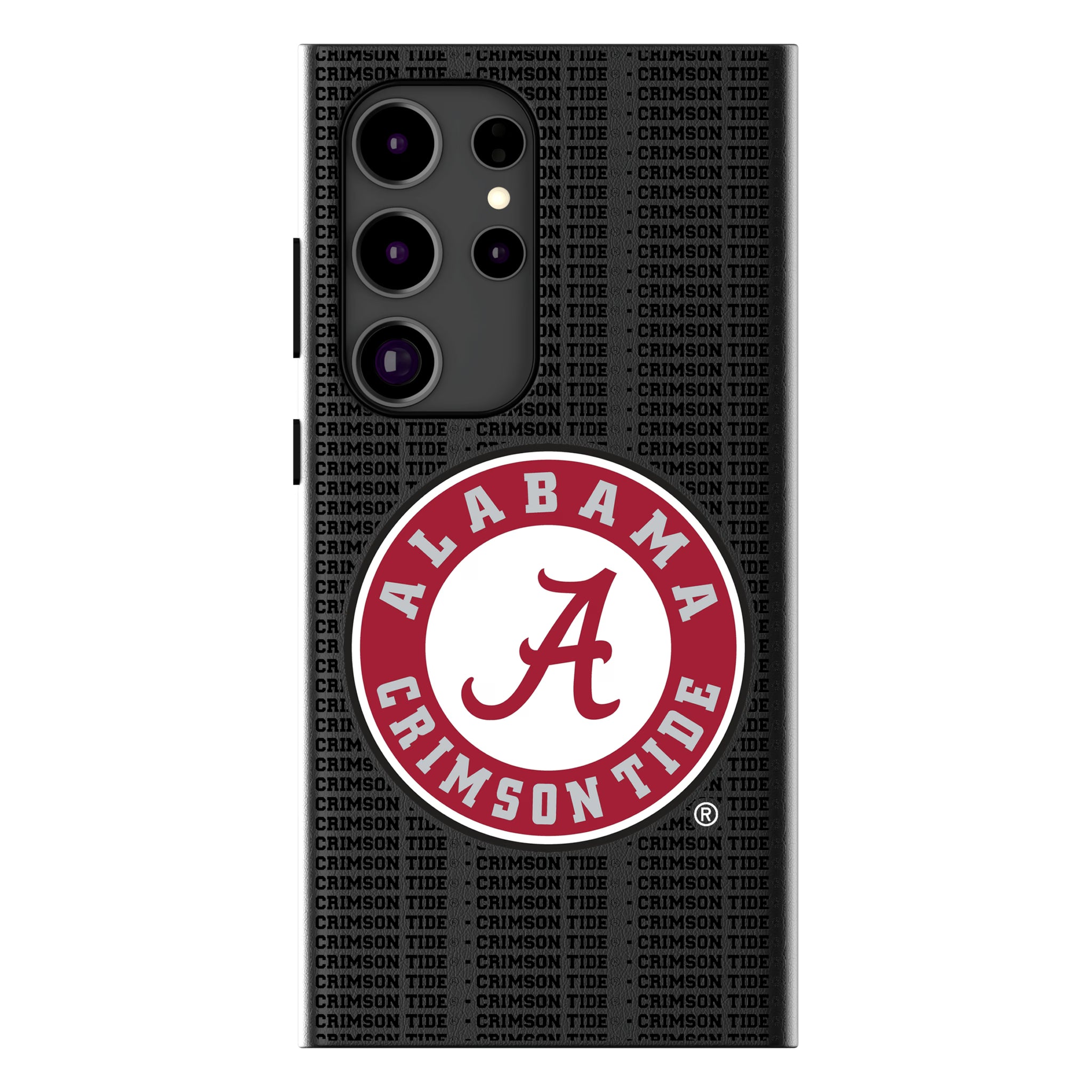 University of Alabama Crimson Tide Text Backdrop Galaxy MagSafe Compatible Phone Case for Samsung Galaxy