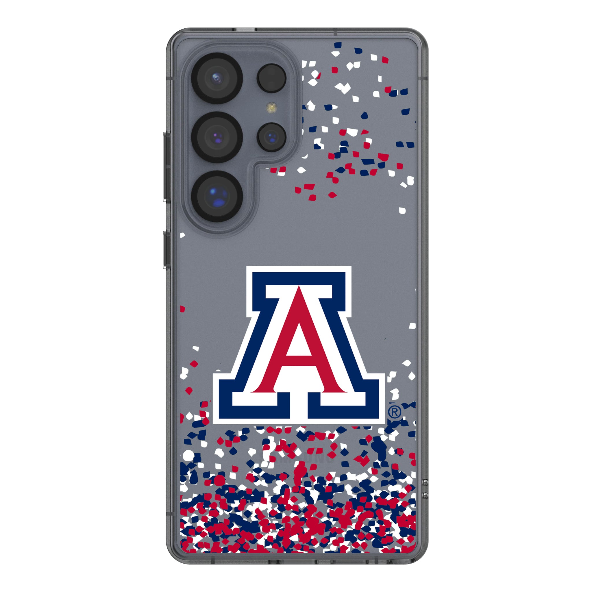 University of Arizona Wildcats Confetti Galaxy Clear Phone Case for Samsung Galaxy