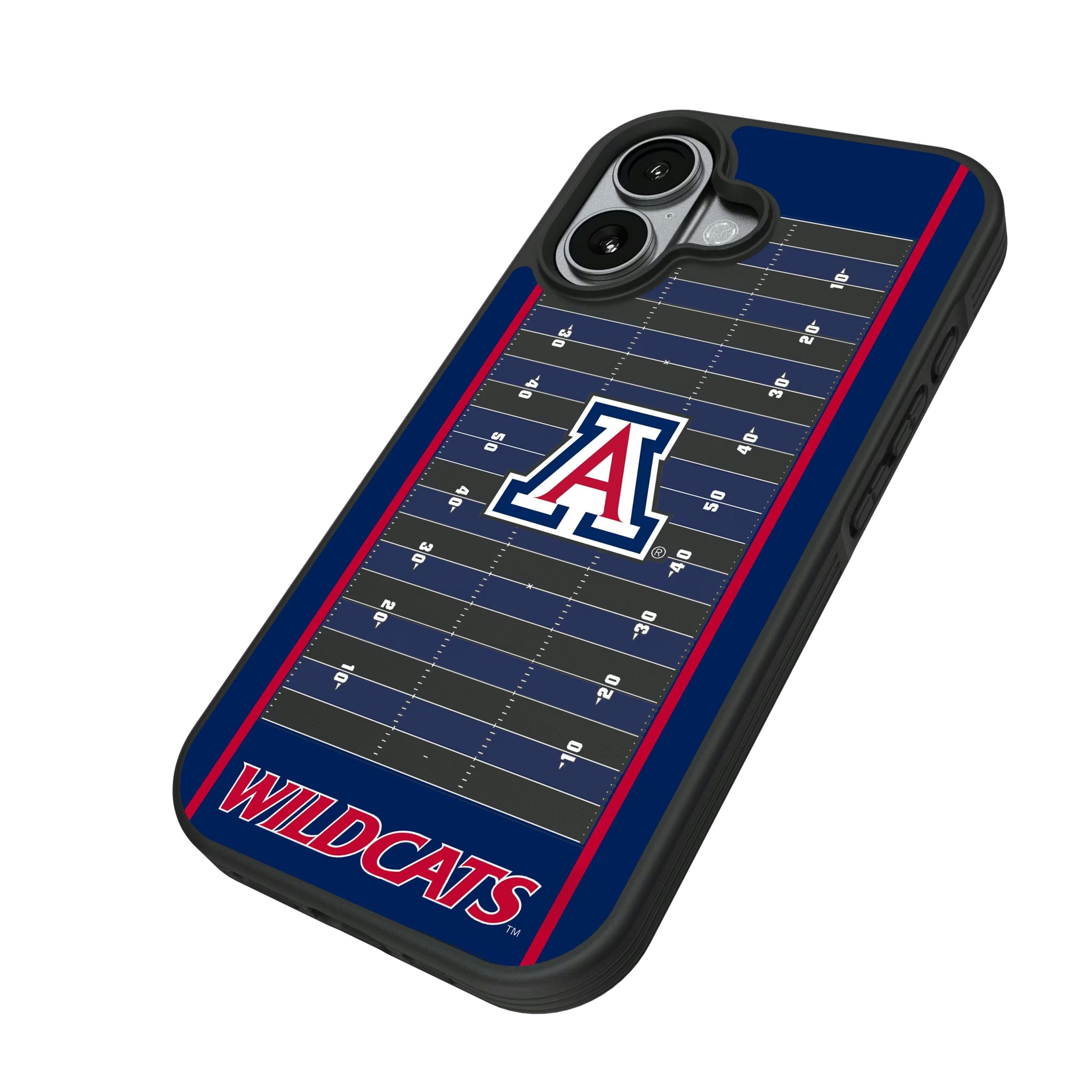 University of Arizona Wildcats Field iPhone Bump Phone Case for Apple iPhone - Isometric View#Device_iPhone 17