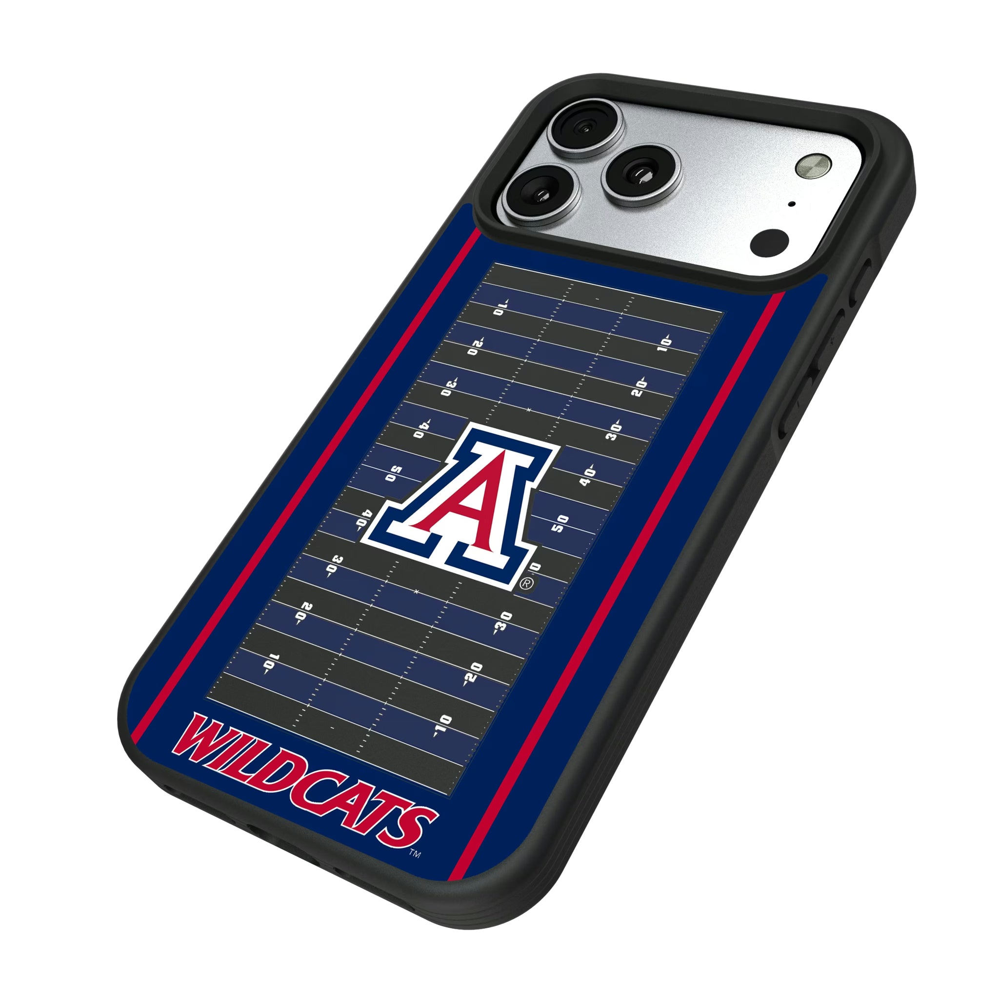 University of Arizona Wildcats Field iPhone Bump Phone Case for Apple iPhone - Isometric View#Device_iPhone 17 Pro Max