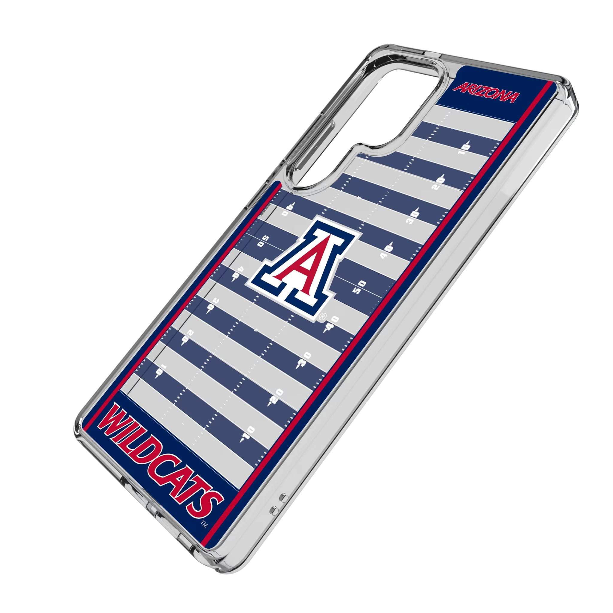 University of Arizona Wildcats Field Galaxy Clear Phone Case for Samsung Galaxy - Isometric View