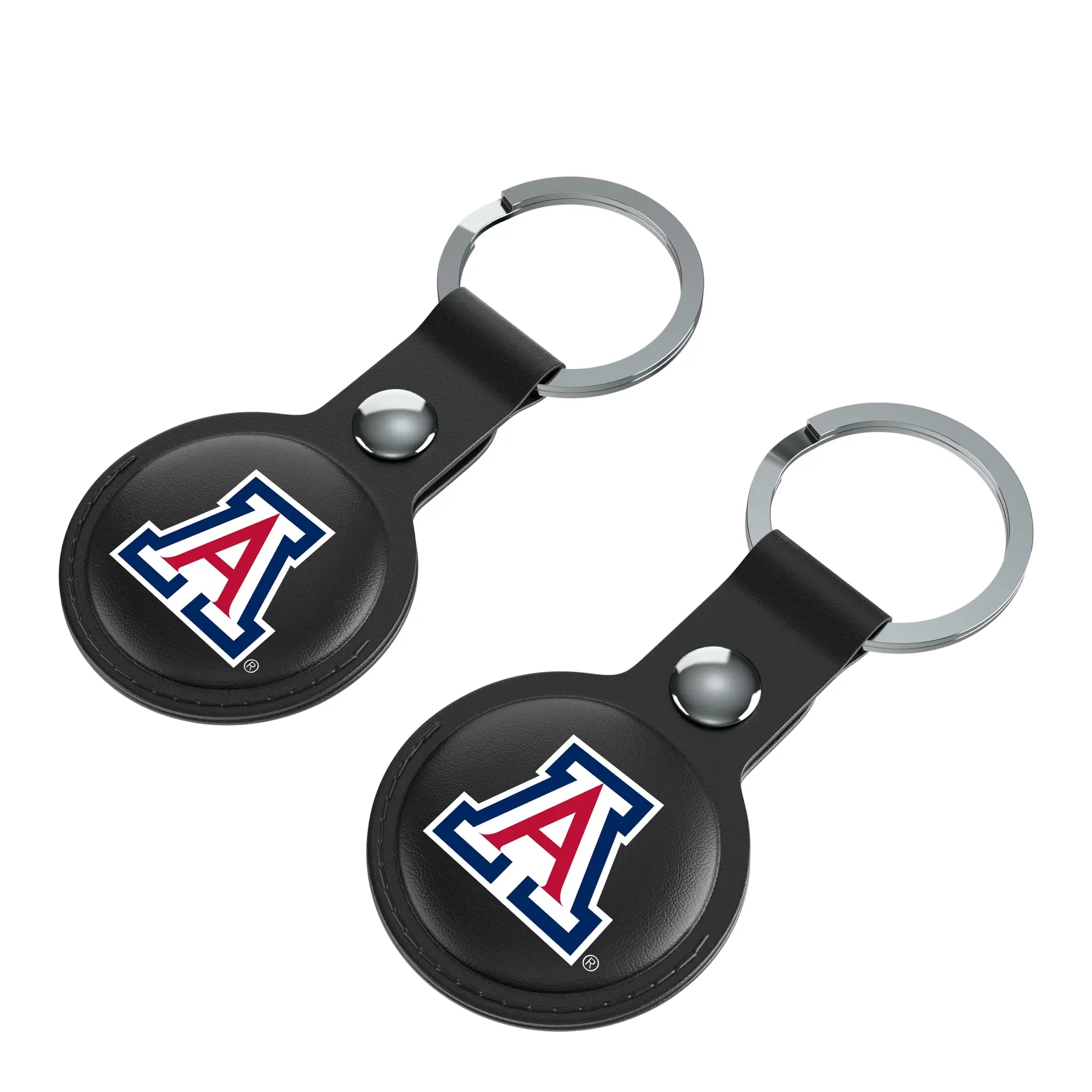 University of Arizona Wildcats Insignia AirTag Black Airtag Holder 2-Pack - Isometric View