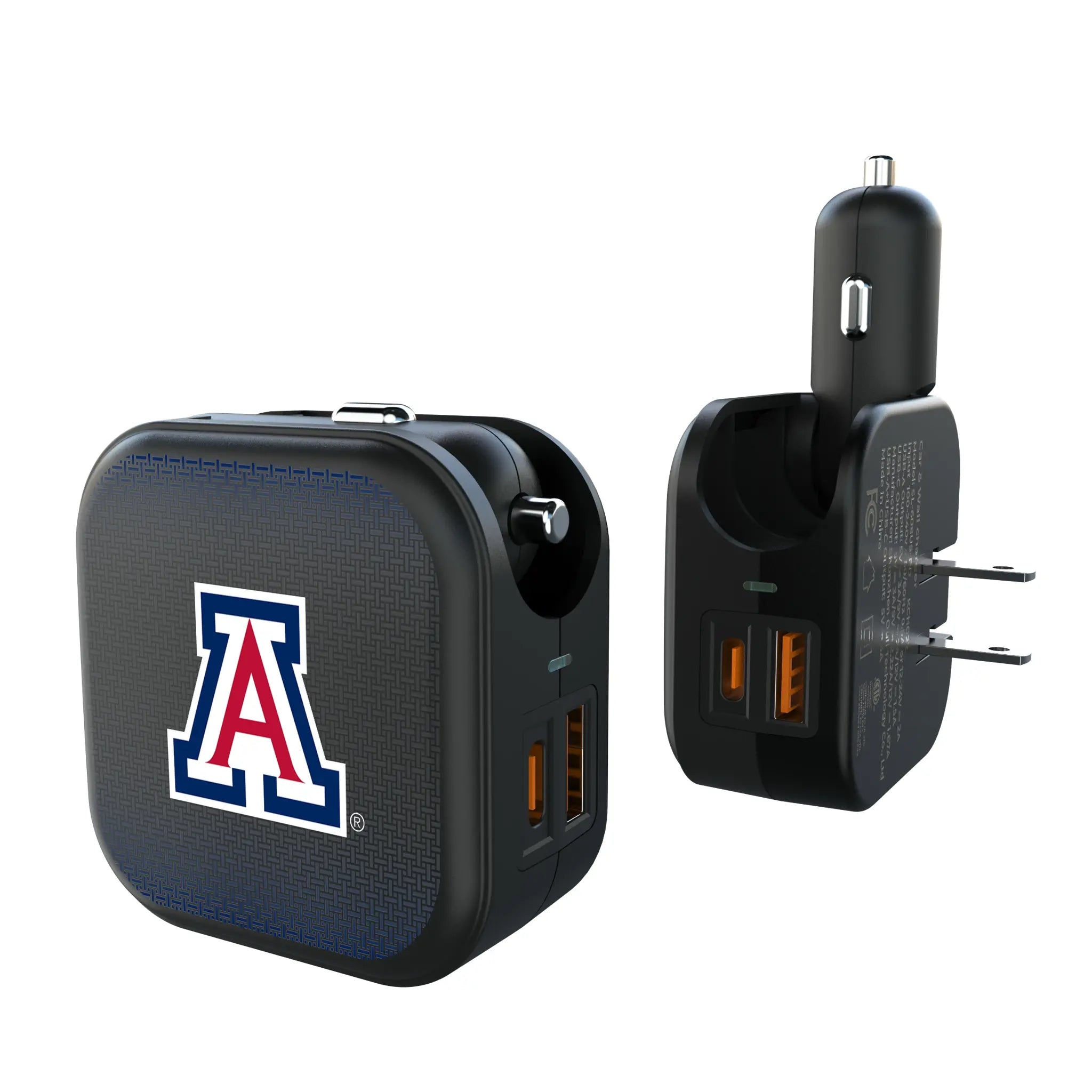University of Arizona Wildcats Linen 2 in 1 USB A/C Charger