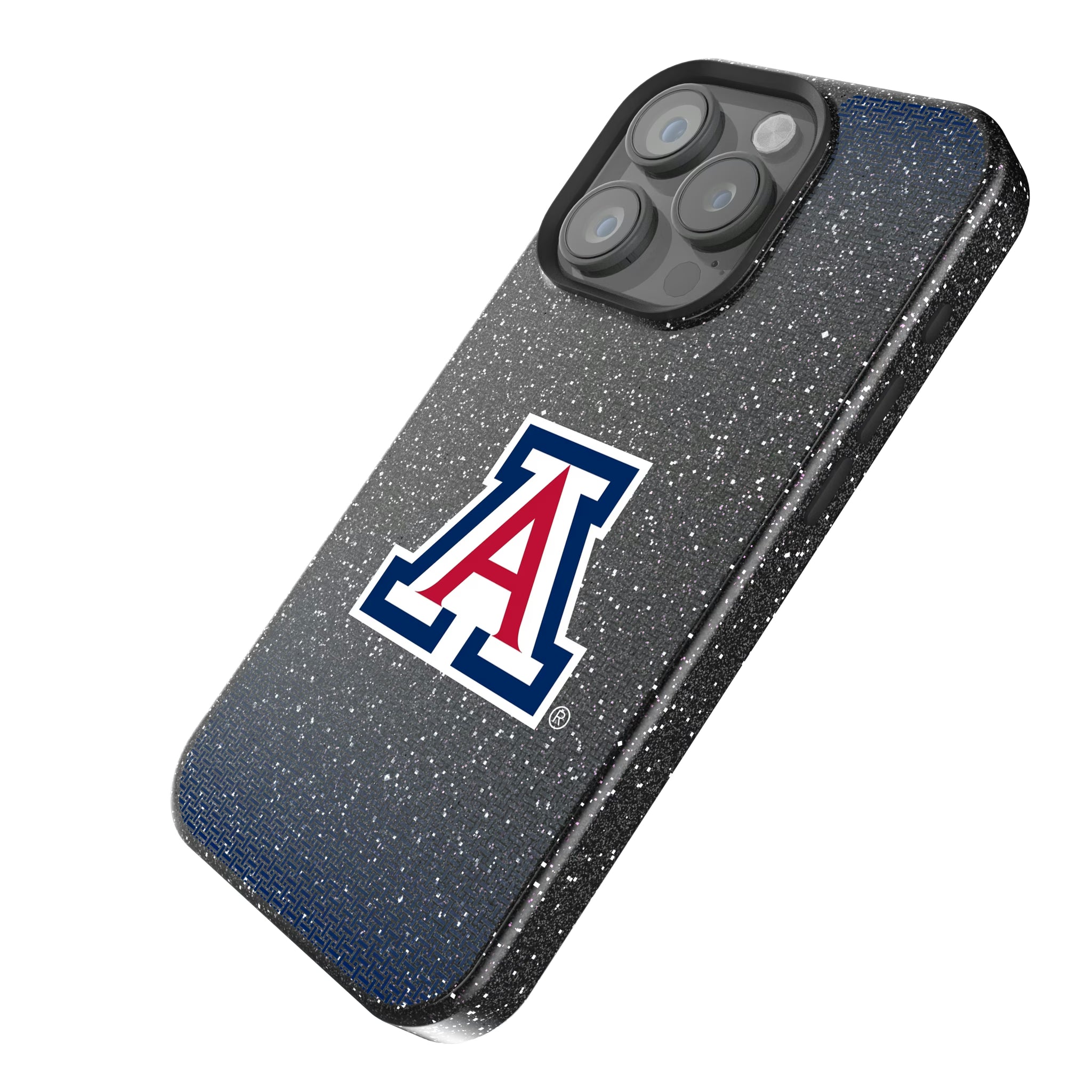 University of Arizona Wildcats Linen iPhone Bling Phone Case for Apple iPhone - Isometric View