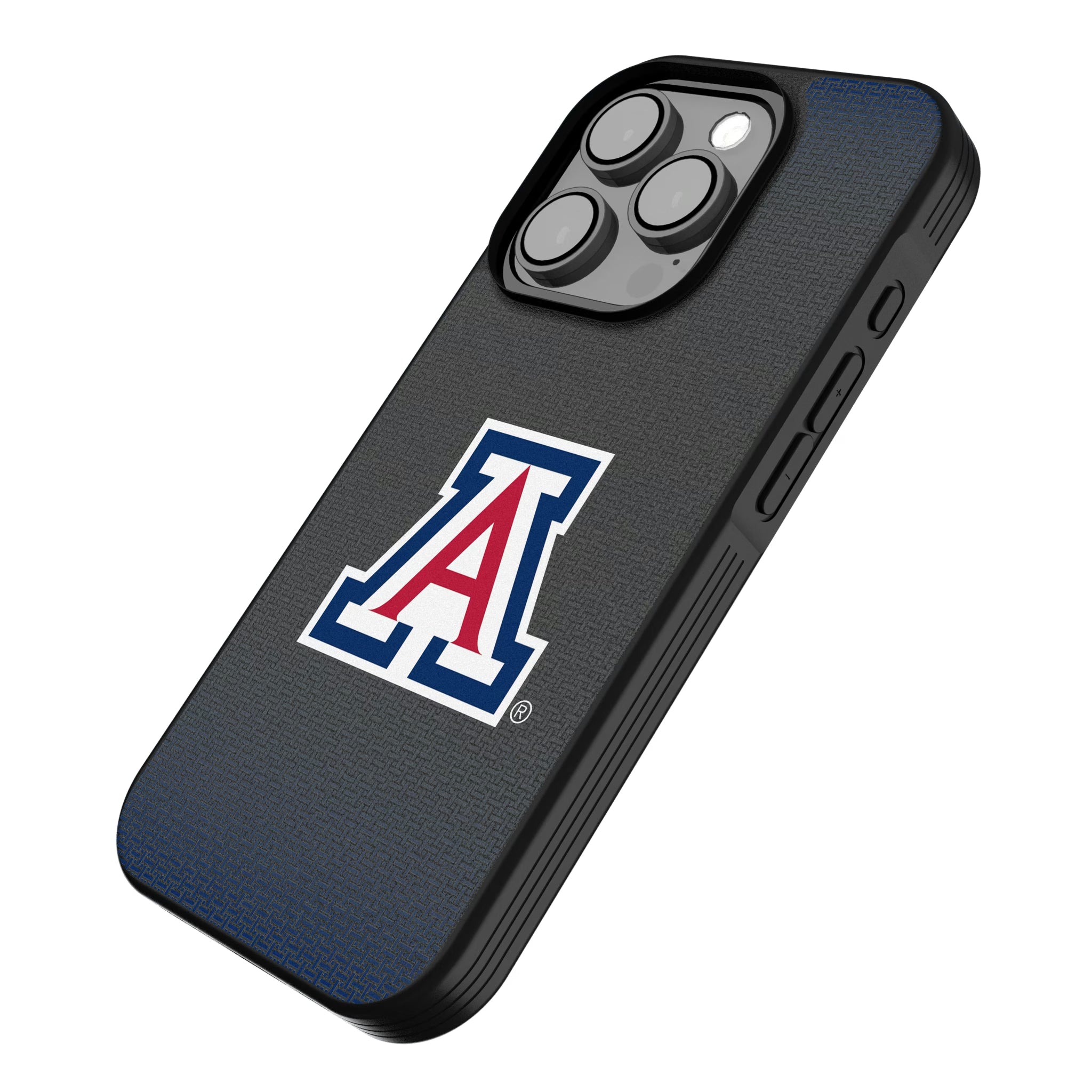 University of Arizona Wildcats Linen iPhone Bump Phone Case for Apple iPhone - Isometric View